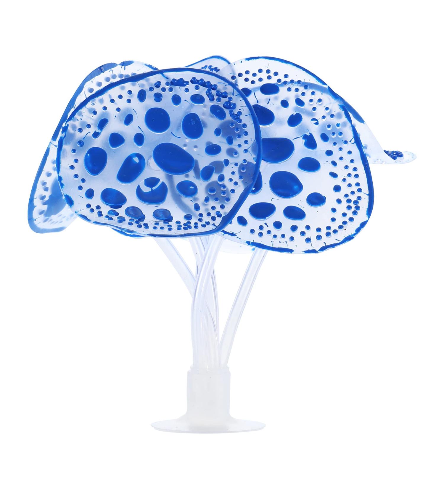 VOCOSTE Silicone Glowing Blue Aquarium Coral with Sucker - Stunning Simulation for Fish Tank Decor - Buy Online on GoSupps.com
