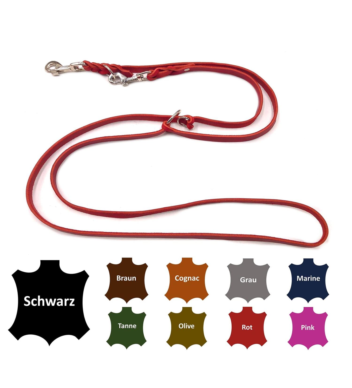 Adjustable Dog Liner for Small & Large Dogs 2.80m x 15mm Red High-Quality Double Linen Leash - Buy Online on GoSupps.com