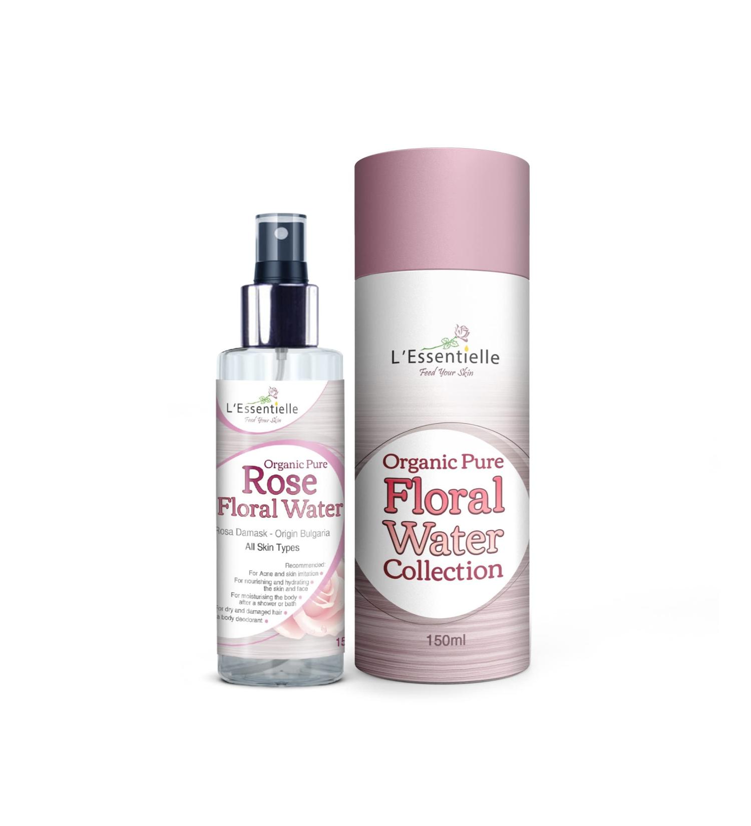 Organic Rose Water 100% Pure Natural Alcohol Free Hydrosol Face & Skin Toner with Storage Gift Box - Buy Online on GoSupps.com