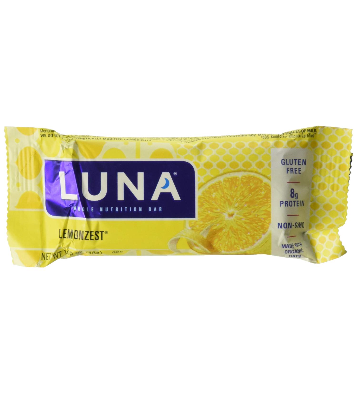 Clif Bar LUNA BAR OG3 LEMON ZEST 1.69 OZ - Buy Online on GoSupps.com
