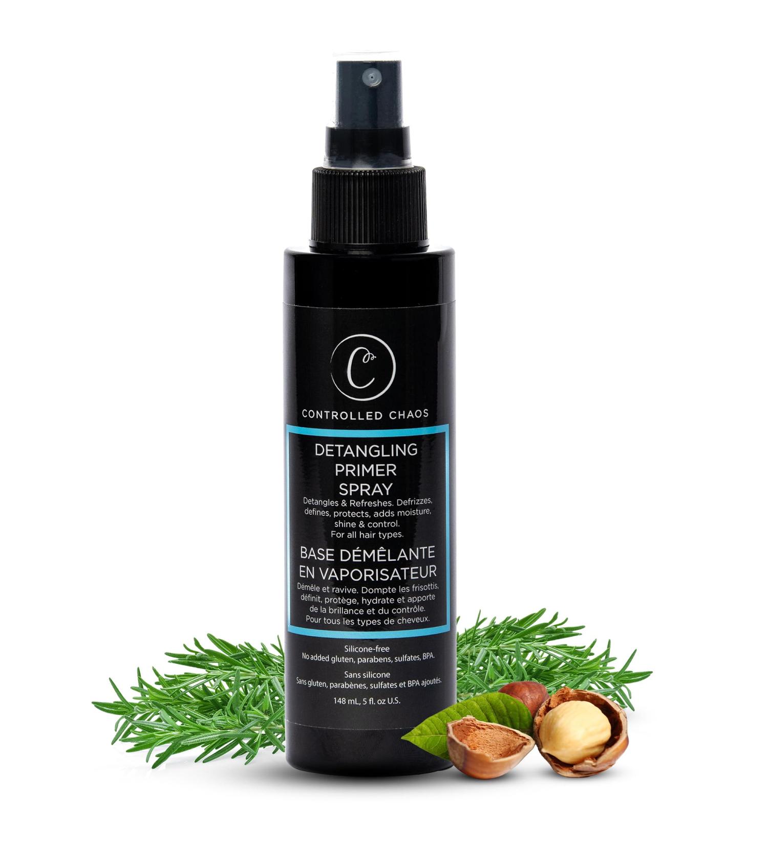 Controlled Chaos Hair Detangler Spray - Heat Protectant Spray for hair with Rosemary Leaf Extracts Jojoba Oil & Olive Oil-Adds Moisture Shine & Control (5oz) - Buy Online on GoSupps.com