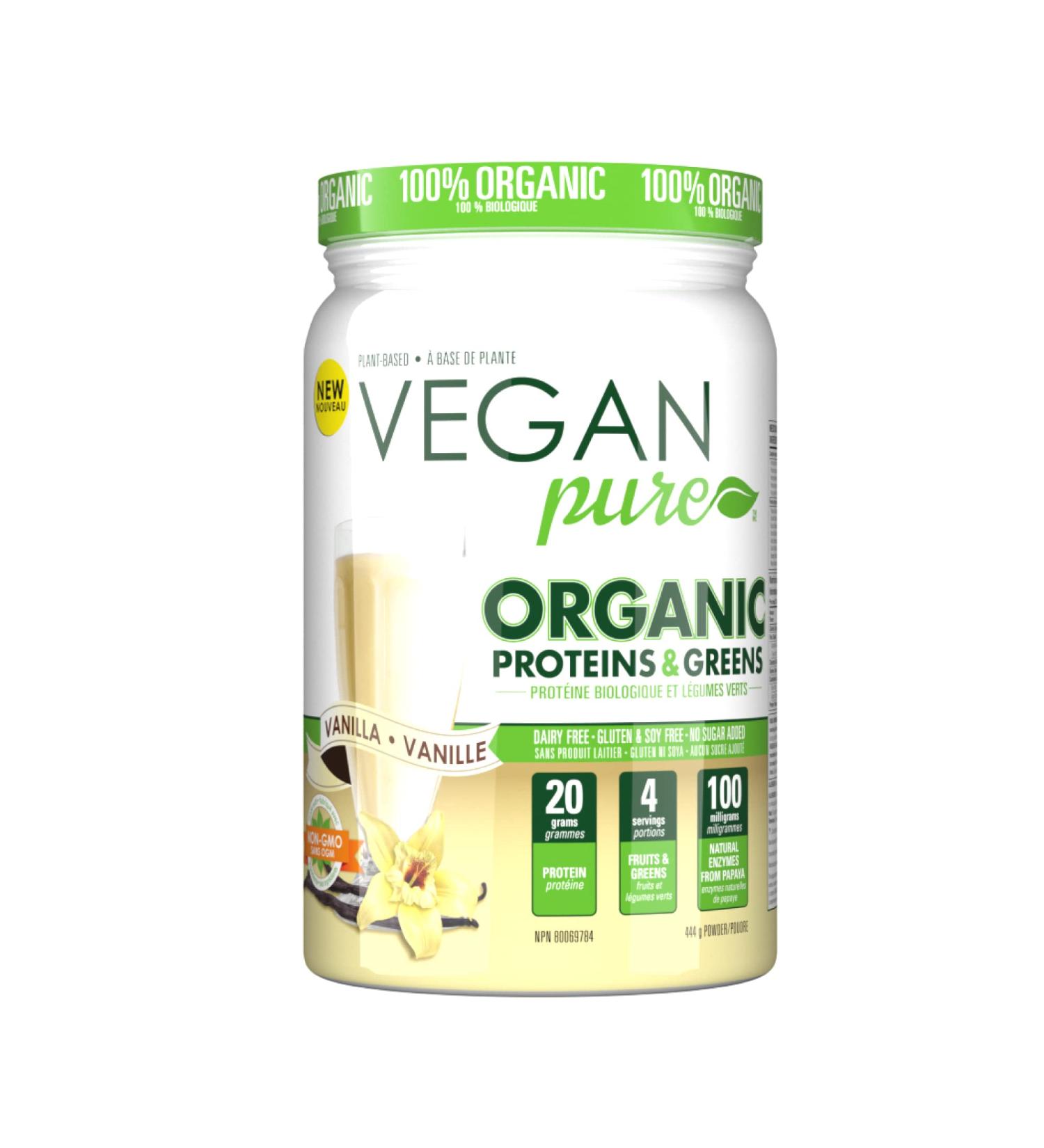 Vegan Pure Organic Protein & Greens (Vanilla) - Buy Online on GoSupps.com