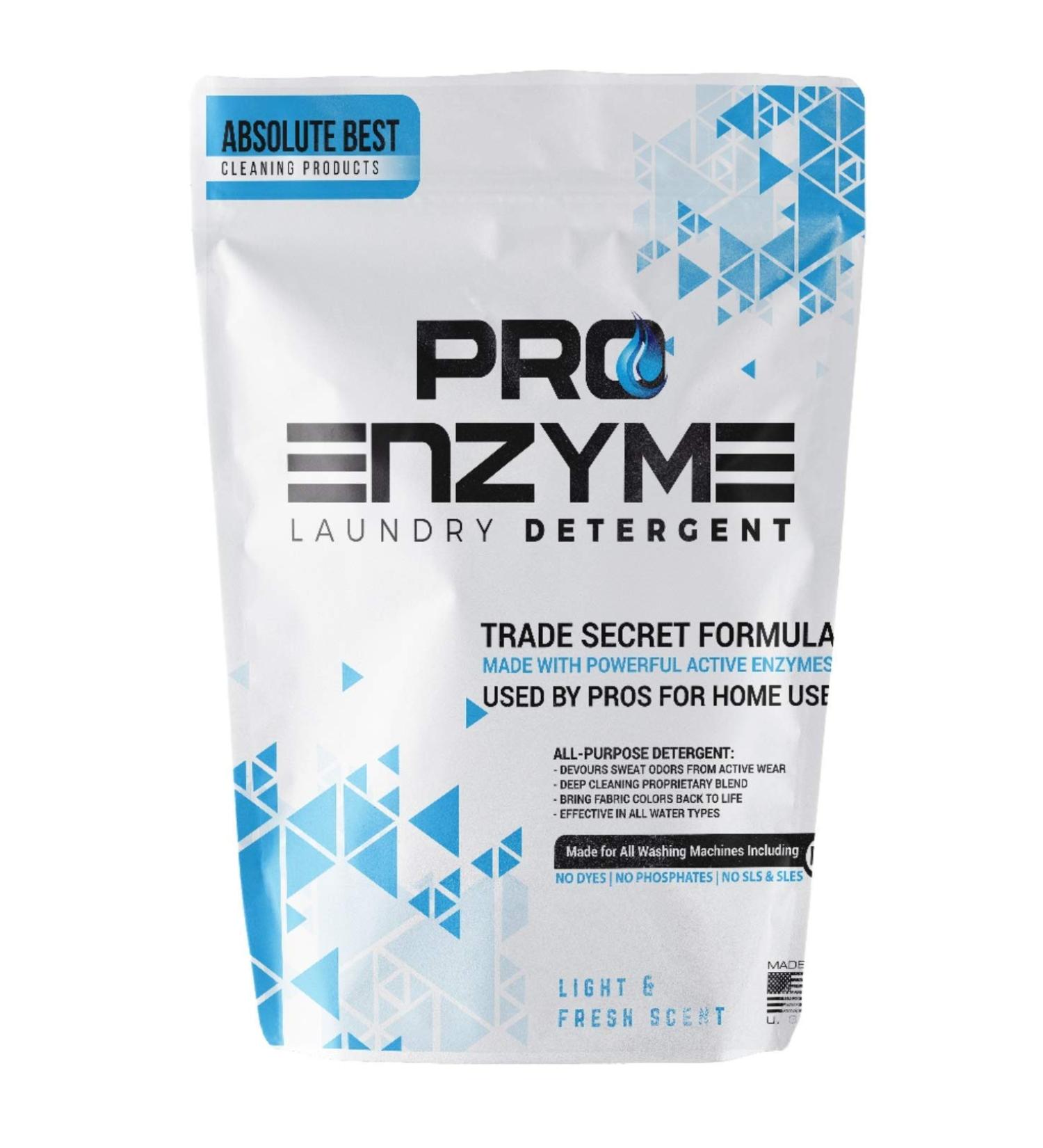 Pro-Enzyme Laundry Detergent Powder - Odor & Stain Destroyer - Professional Grade - 90 Loads - 3lb Pack - Buy Online on GoSupps.com