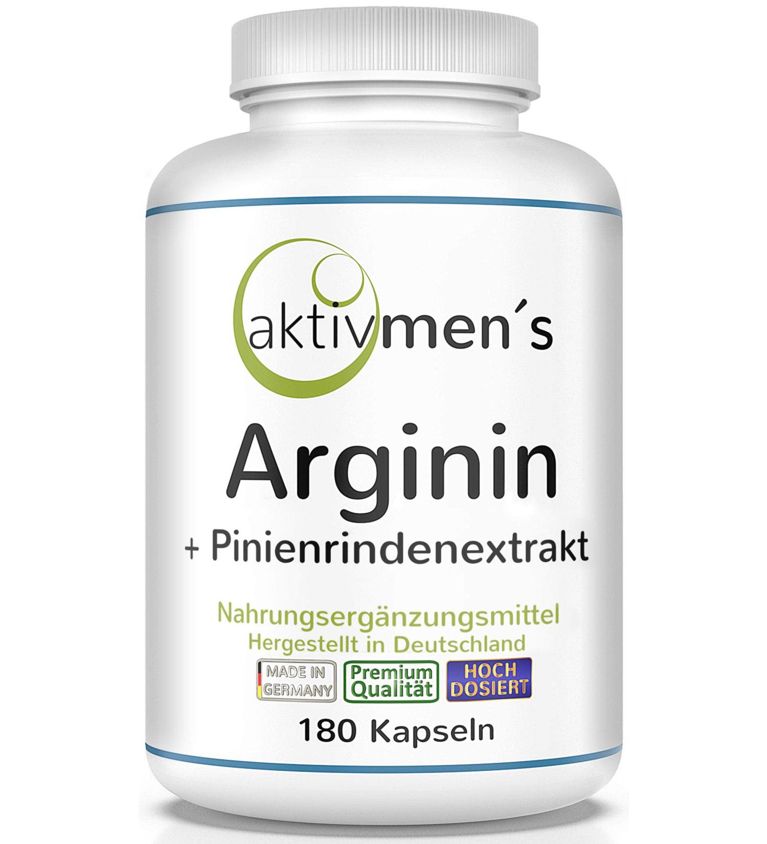 Activeisms Arginine Plus Pine Bark Extract - 180 Vegan Capsules for Active Men | High Dose L-Arginine & Pinus Pinaster | Expert Tested - Buy Online on GoSupps.com