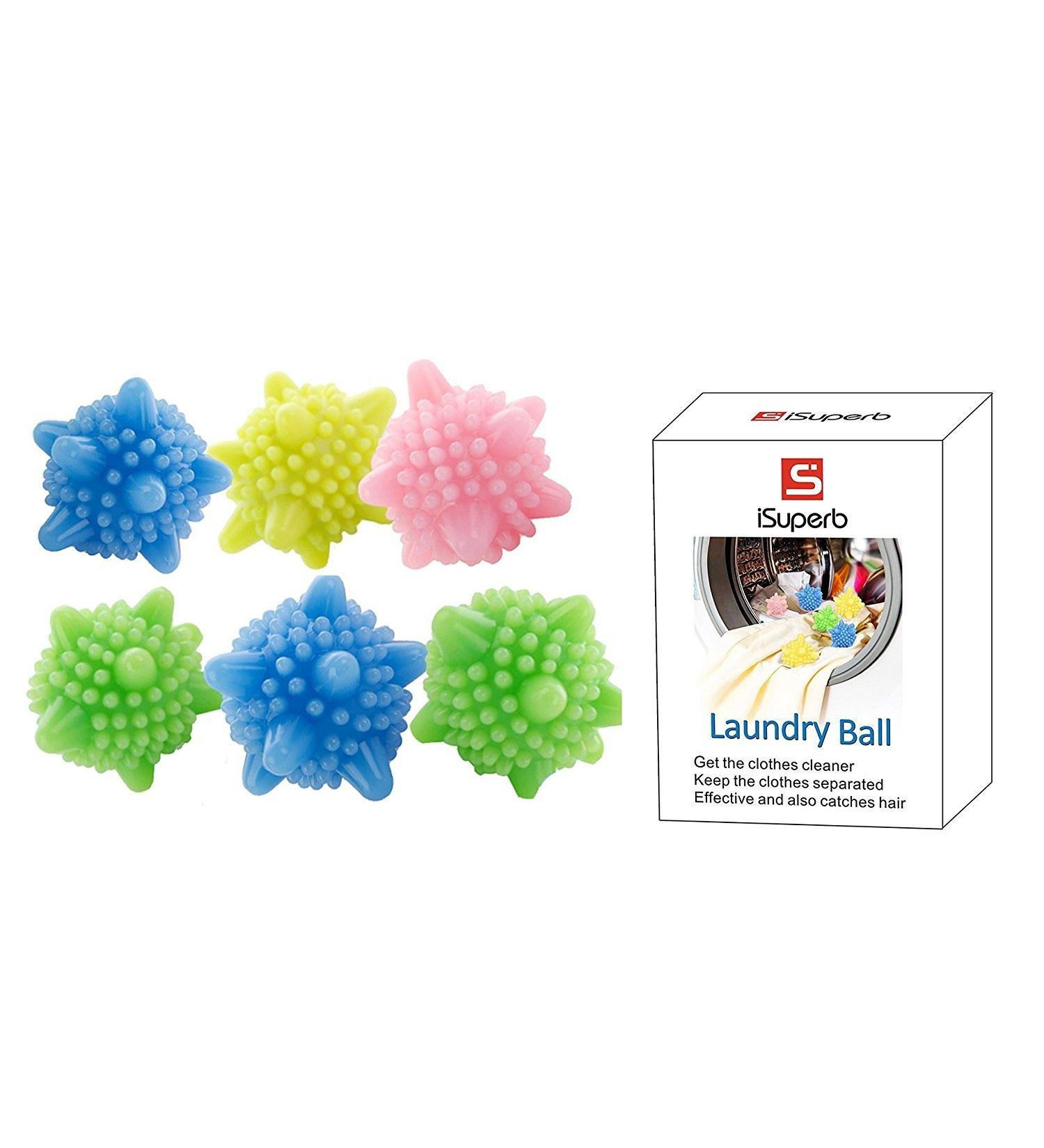 iSuperb Colorful Laundry Ball Washing Ball Set of 6 6 Pack Washing Ball - Buy Online on GoSupps.com