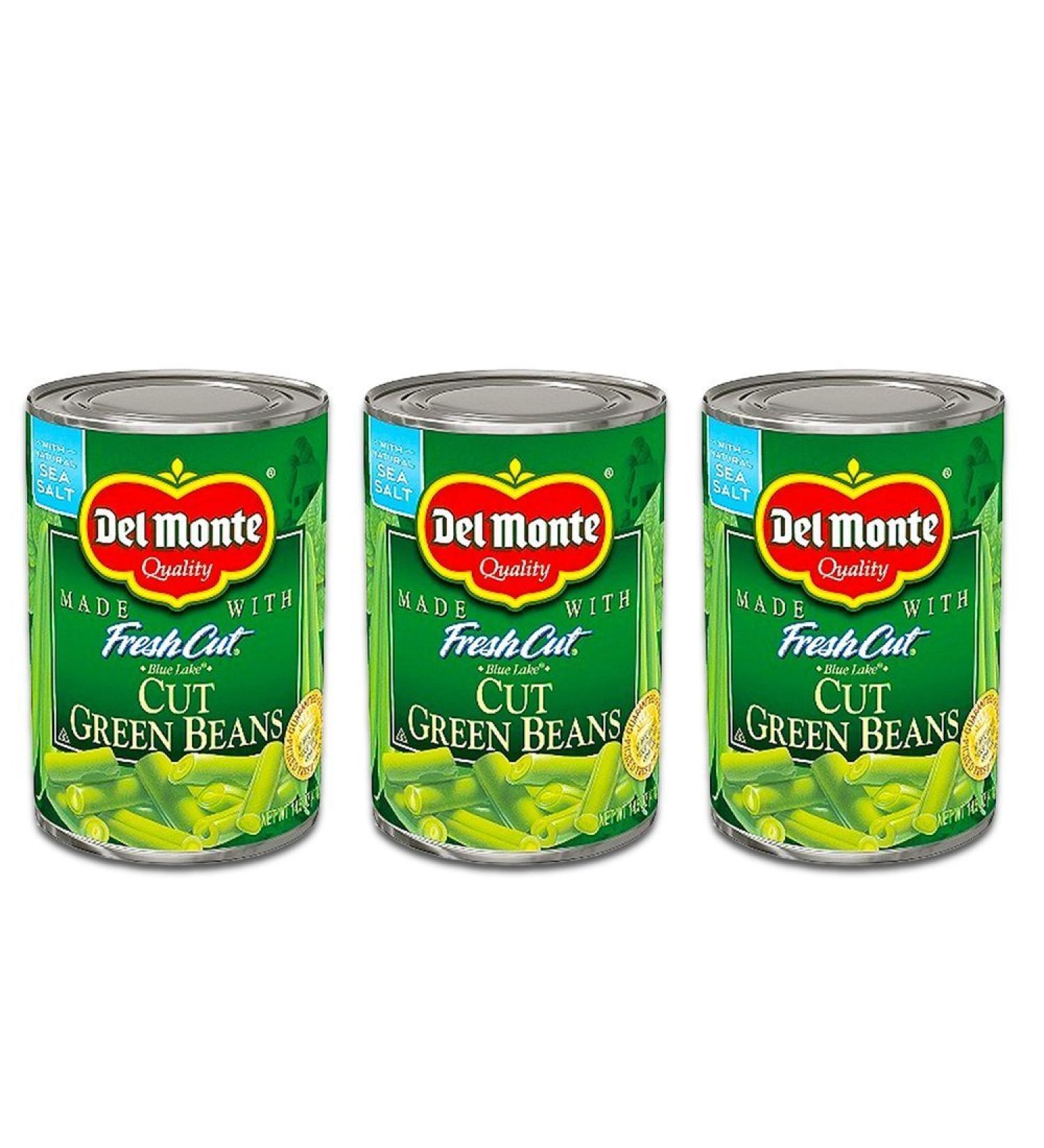Del Monte Blue Lake Cut Green Beans 14.5 Oz. (3 Pack) - Natural Sea Salt for a Healthy Twist - Buy Online on GoSupps.com