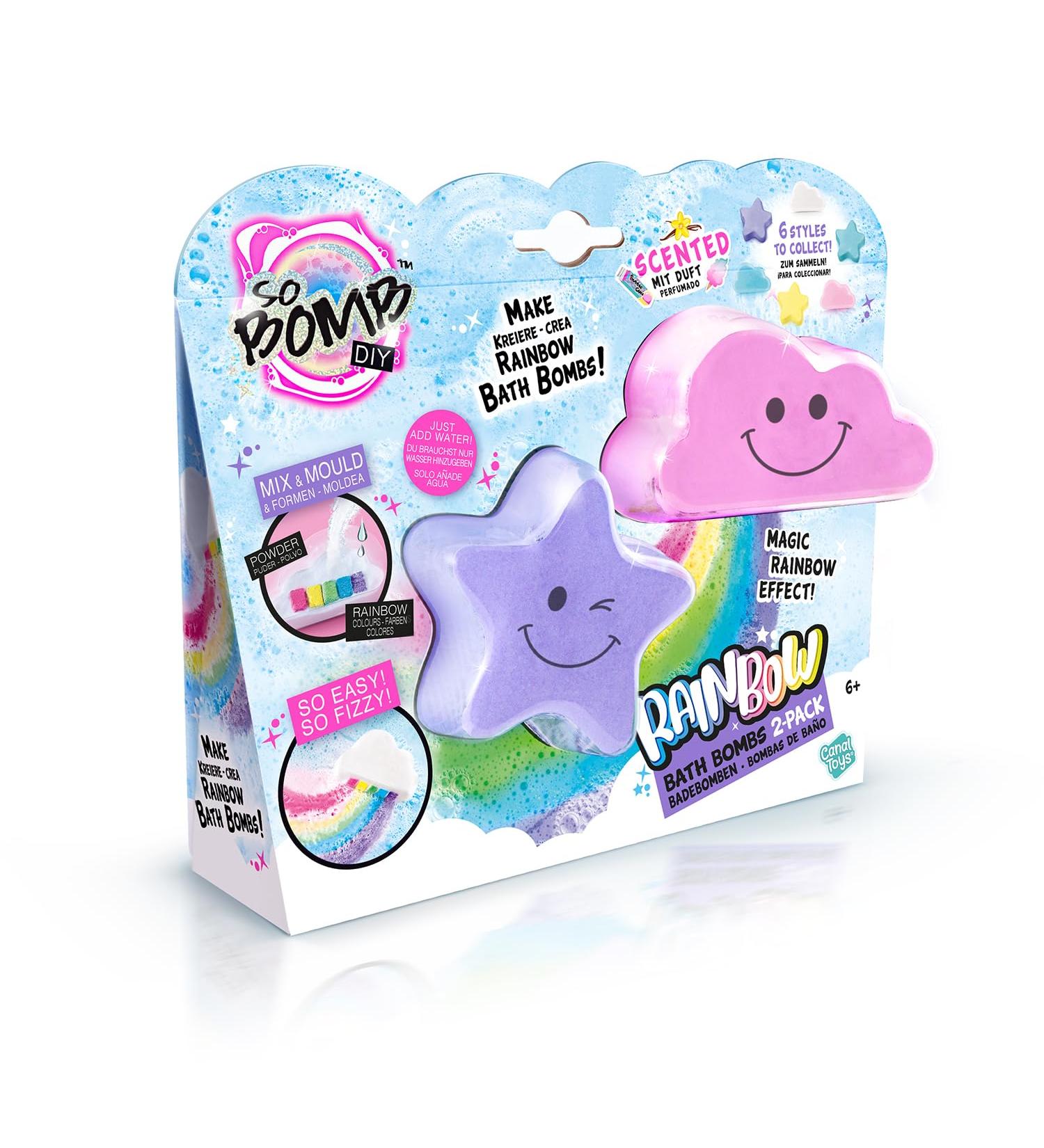 Canal Toys So Bomb BBD 043 - DIY Rainbow Scented Bath Bomb Kit | Colorful & Fragrant 2 Pack for Kids | Perfect for Creative Bath Time Fun - Buy Online on GoSupps.com