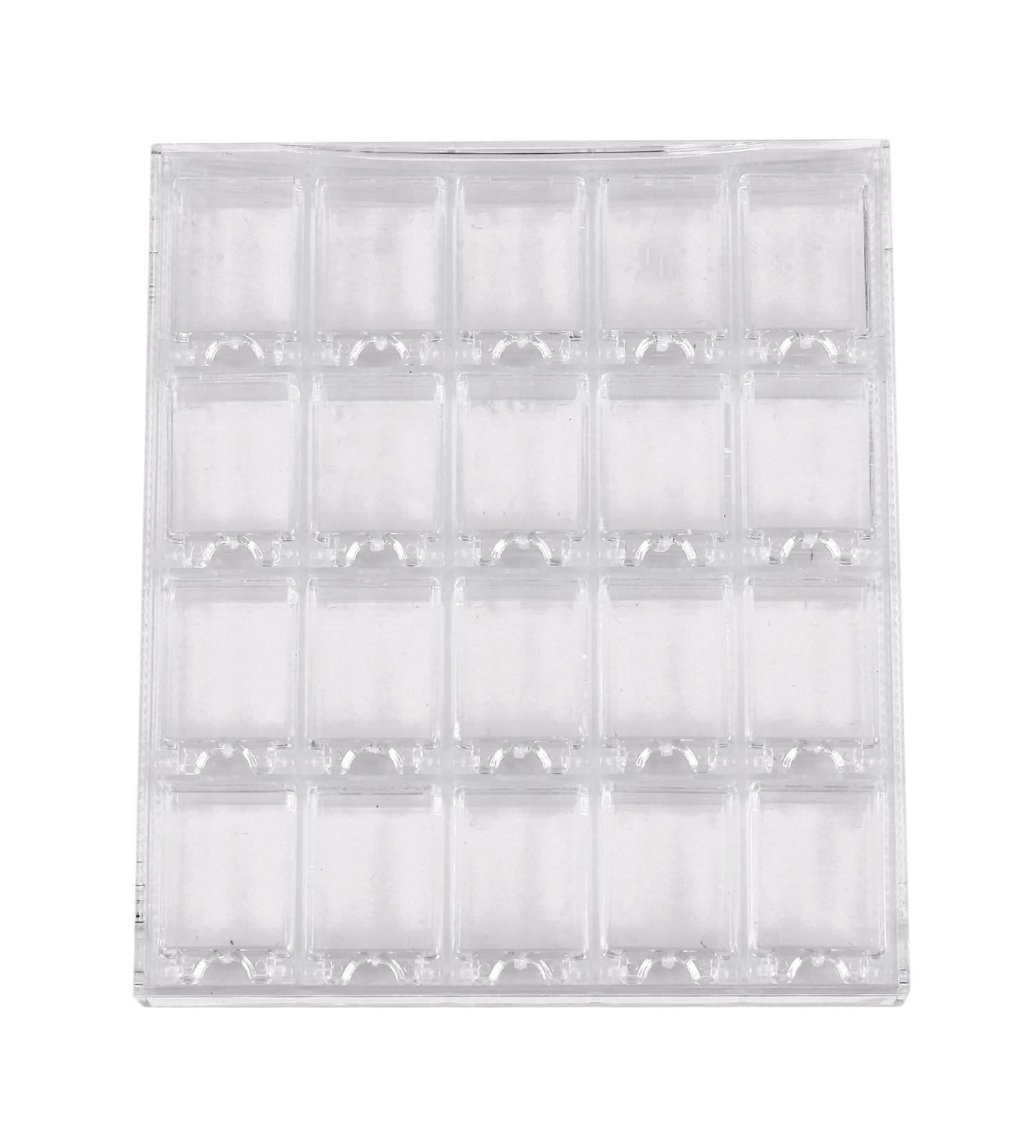 Geynutaly 20 Girds Acrylic Makeup Organizer Nail Art Storage Box Clear Display Case Organizer Holder For Jewelry Nail Rhinestone Beads Box Transparent - Buy Online on GoSupps.com