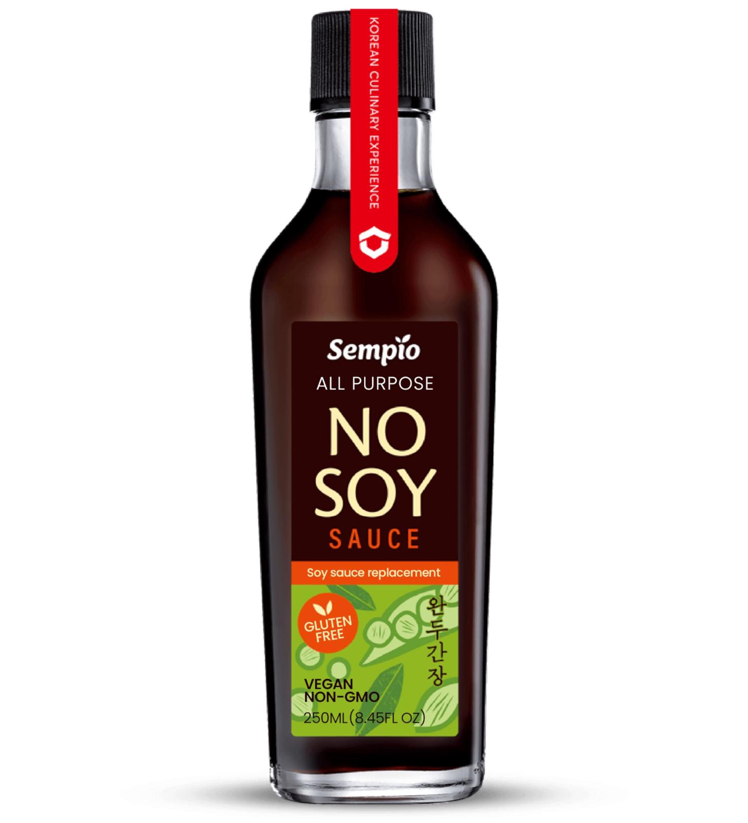 SEMPIO NO-SOY SAUCE - All-Purpose Seasoning Soy Sauce Alternative Multi-purpose condiment made with peas(8.45 Fl Oz 250ml) Gluten-Free Vegan Non-GMO - Buy Online on GoSupps.com