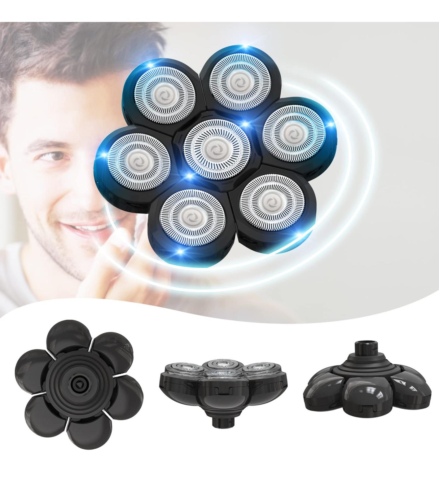 7D Electrical Shaving Head - Universal Replacement Razors for Electric Shavers | Fast Double Ring Hair Clipper (Black) - Buy Online on GoSupps.com