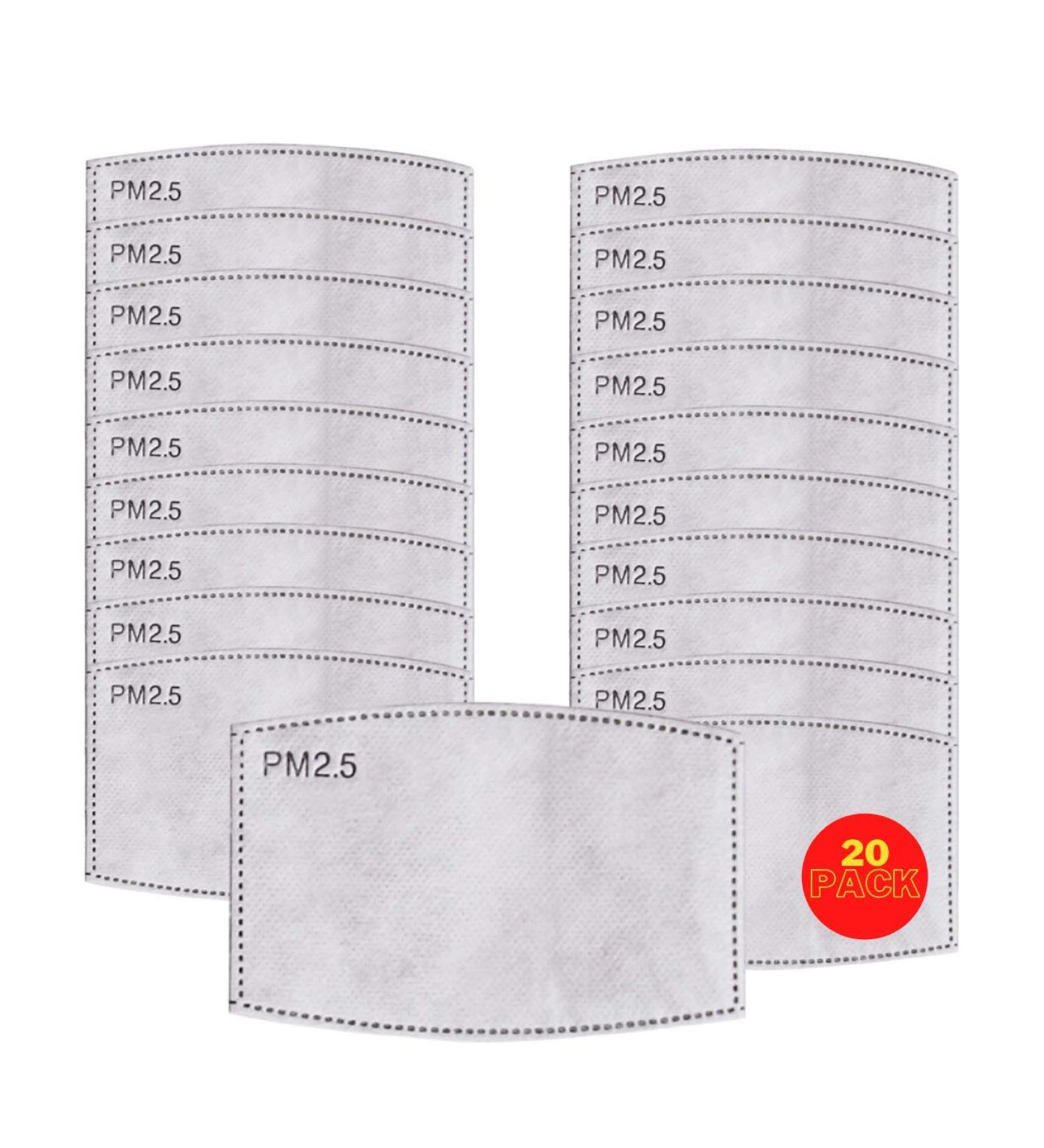 Face Mask Filter x20 GENERISE Filters for Face Masks UK Stock - Replaceable Carbon Activated Face Mask Filters - Buy Online on GoSupps.com