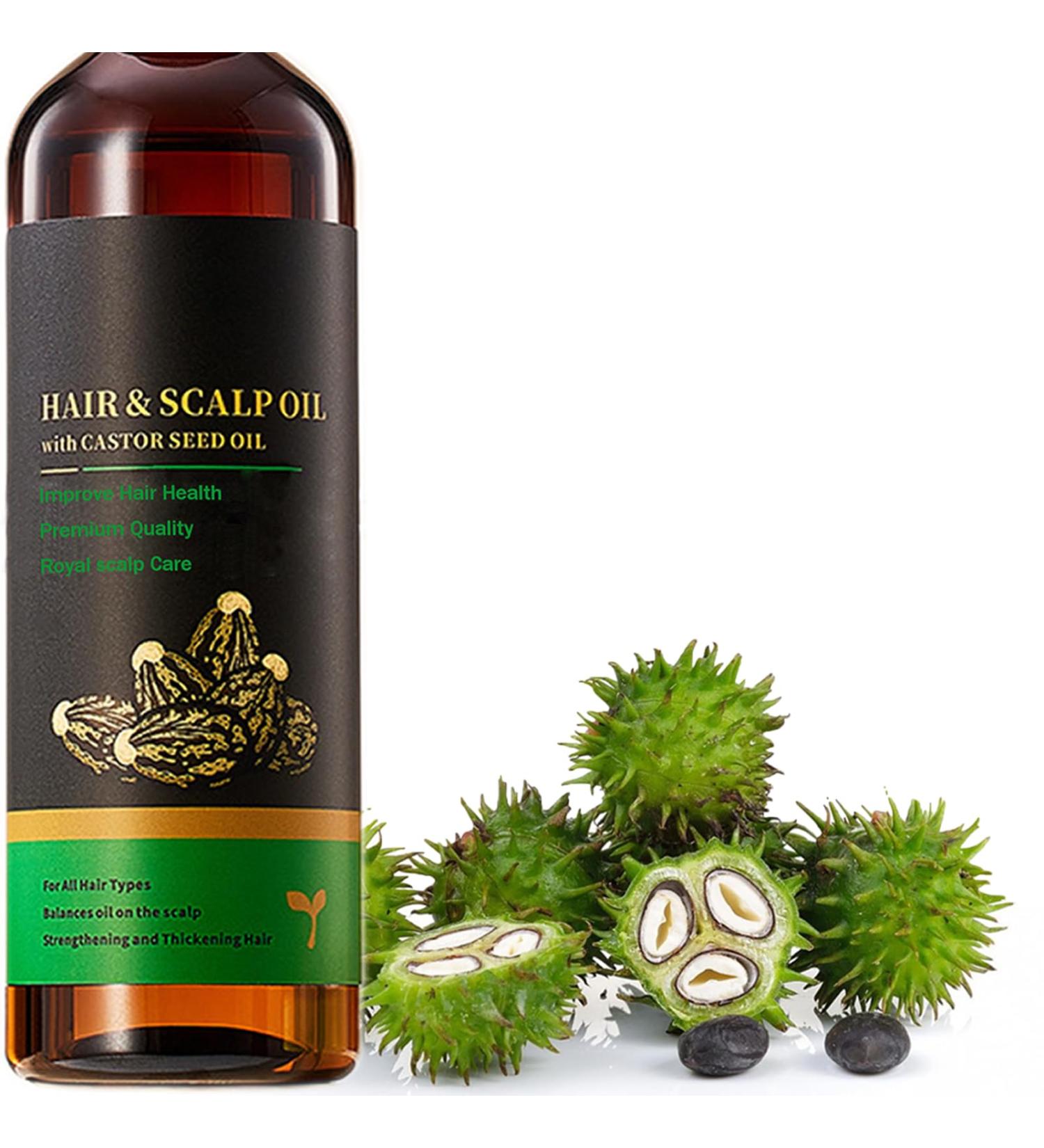 Castor Seed Oil - Castor Oil - 100% Pure Natural Castor Oil Organic Treatment for Damaged Hair & Dry Skin Cold Pressed Oil for Hair Growth Eyebrows Eyelashes Nails and Skin - Buy Online on GoSupps.com