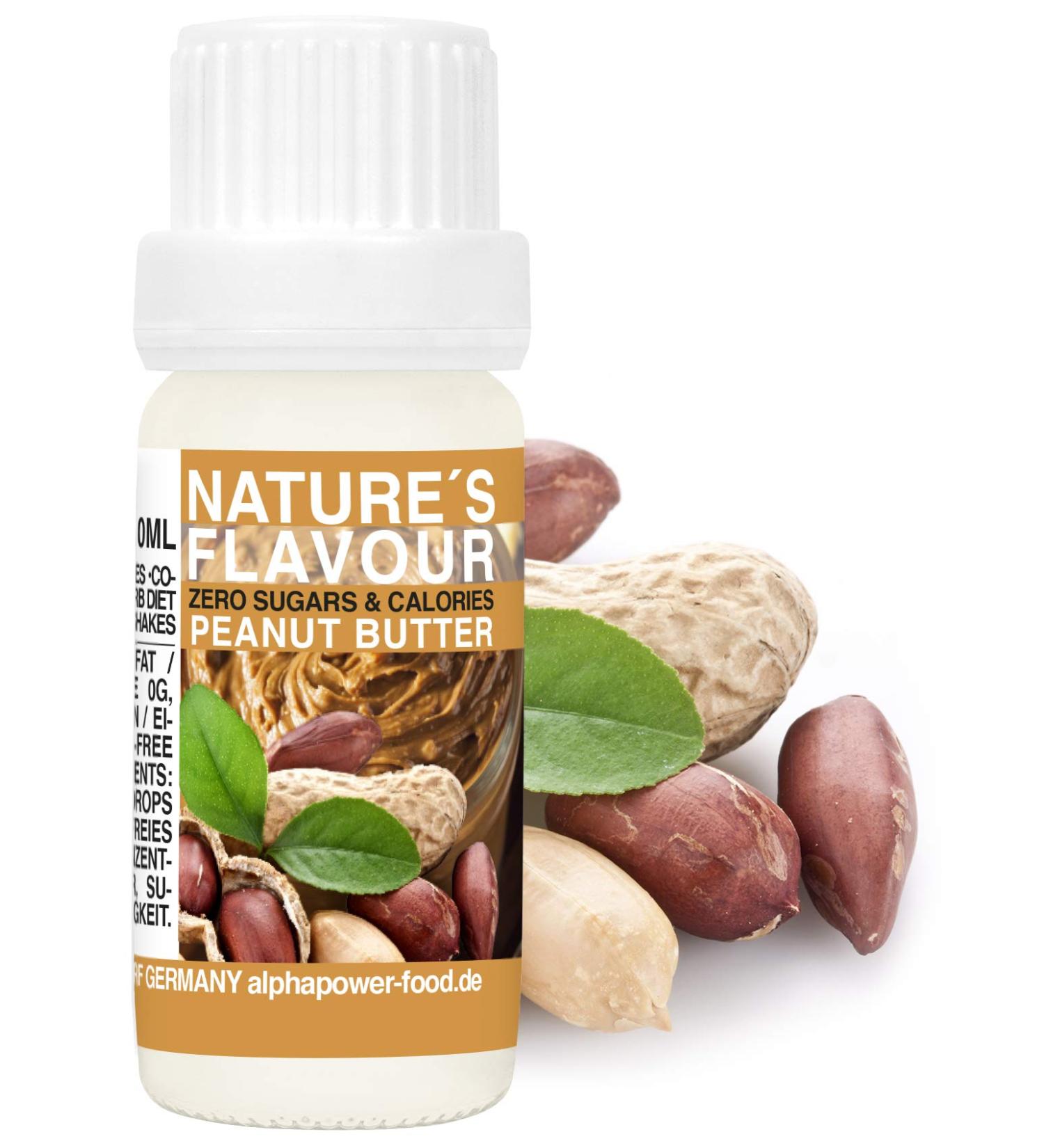 100% Natural Peanut Butter Flavor Drops - Calorie & Sugar-Free Food Aroma for Baking Water & Curd - 10ml Flavdrops - Buy Online on GoSupps.com