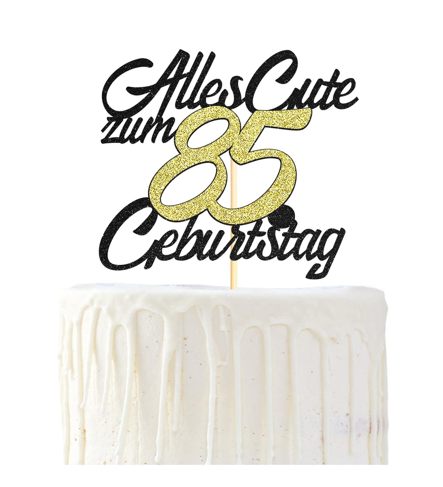 Sumerk 85th Birthday Cake Topper | Happy 85th Birthday Decoration for Men & Women | Celebrate 85 Years with Style! - Buy Online on GoSupps.com