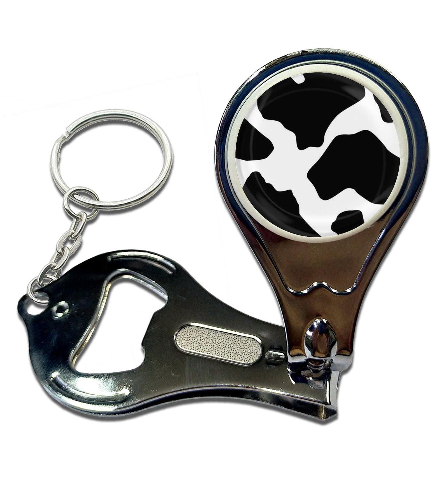 BadgeBeast.co.uk Cow Pattern - Key Ring Bottle Opener and Nail Clipper - Buy Online on GoSupps.com