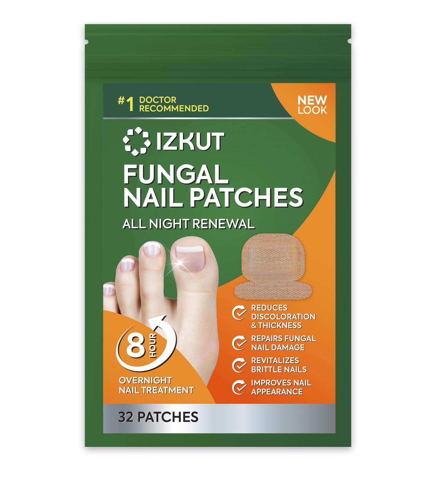 Toenail Fungus Treatment Patches - 1% Tolnaftate 8-Hour Renewal for Effective Nail Care (32 Count) - Buy Now for Fast International Shipping - Buy Online on GoSupps.com