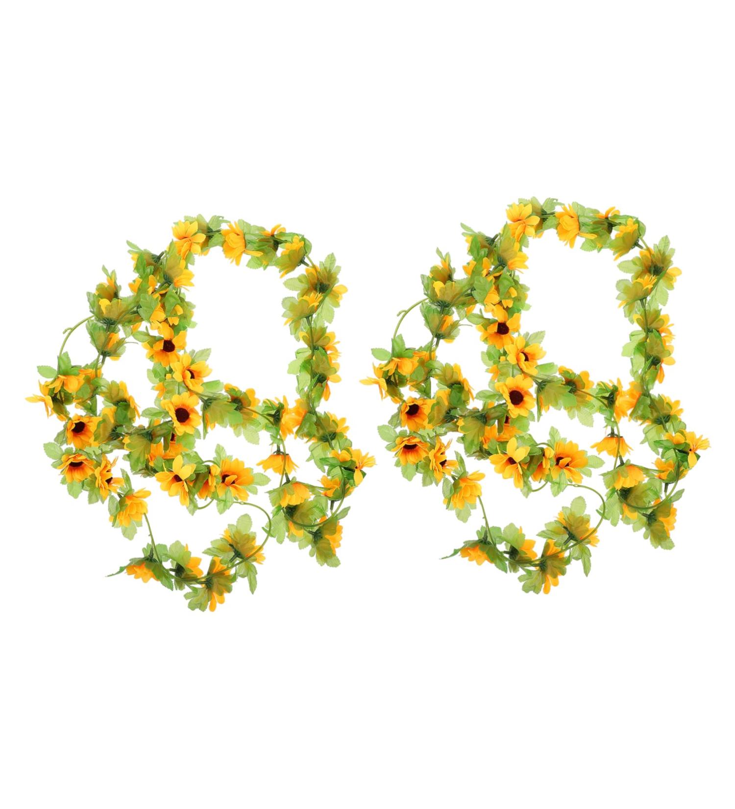 Zerodeko 2pcs Sunflower Vine Yellow Fake Flowers Home Decor Hanging Flowers for Decoration Artificial Ivy Garland Artificial Flower Decoration Sunflower Flower Silk Flower - Buy Online on GoSupps.com