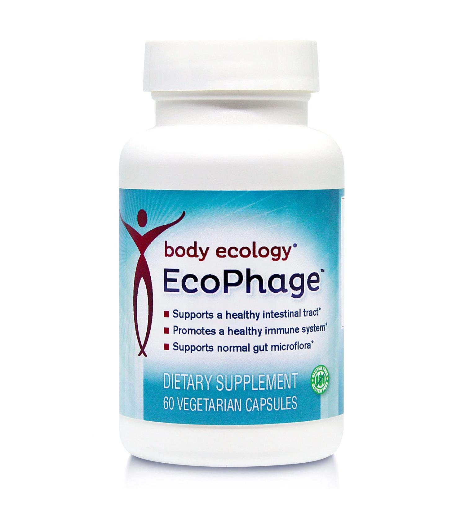 Body Ecology EcoPhage | Bacteriophage Prebiotic and Probiotic Supplement | Promotes Healthy Immune and Supports Healthy Intestinal Tract | 60 Vegetarian Count - Buy Online on GoSupps.com