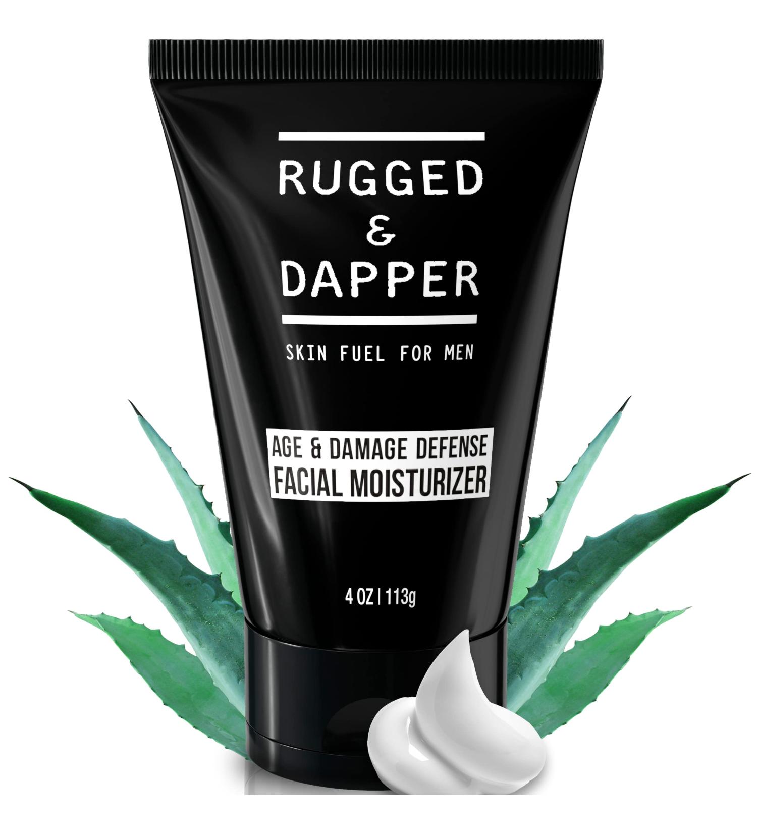 RUGGED & DAPPER Men's Face Moisturizer - Unscented Anti-Aging Cream for Dry Skin 4 Fl Oz - Hydrating Daily Facial Lotion - Buy Online on GoSupps.com