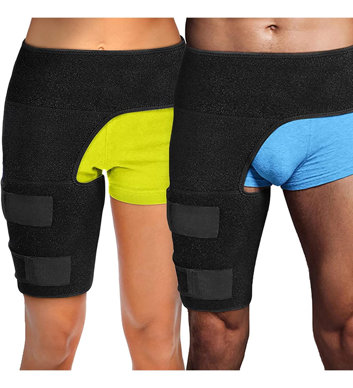 Thigh Compression Sleeve for Sciatica Pain Relief and Muscle Support - Unisex Hip Brace for Joint Stabilization - Fits Both Legs - Buy Online on GoSupps.com