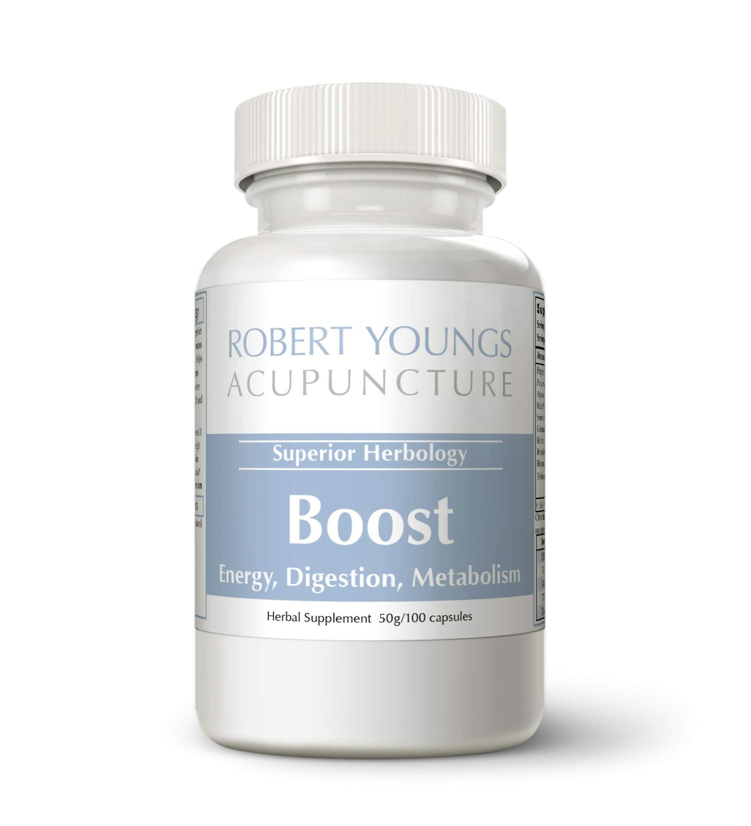 Boost - Fast Acting Herbal Energy & Metabolism | Natural Caffeine-Free Energy Supplement (100 Capsules) for Men & Women | Enhance Stomach Power & Metabolism - Buy Online on GoSupps.com