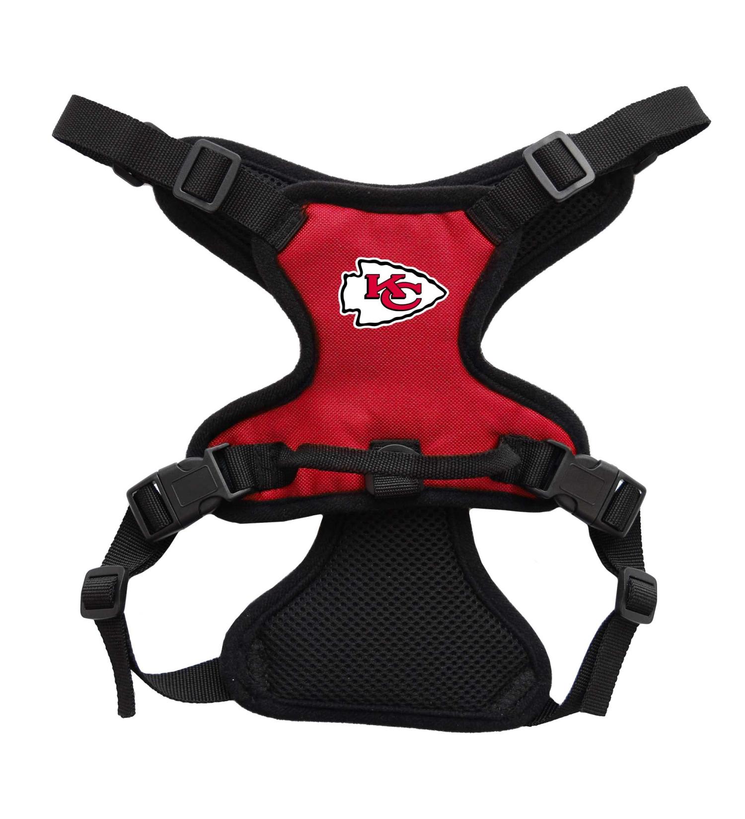 Littlearth NFL Kansas City Chiefs Small Pet Harness - Team Color Front Clip Design - Buy Online on GoSupps.com