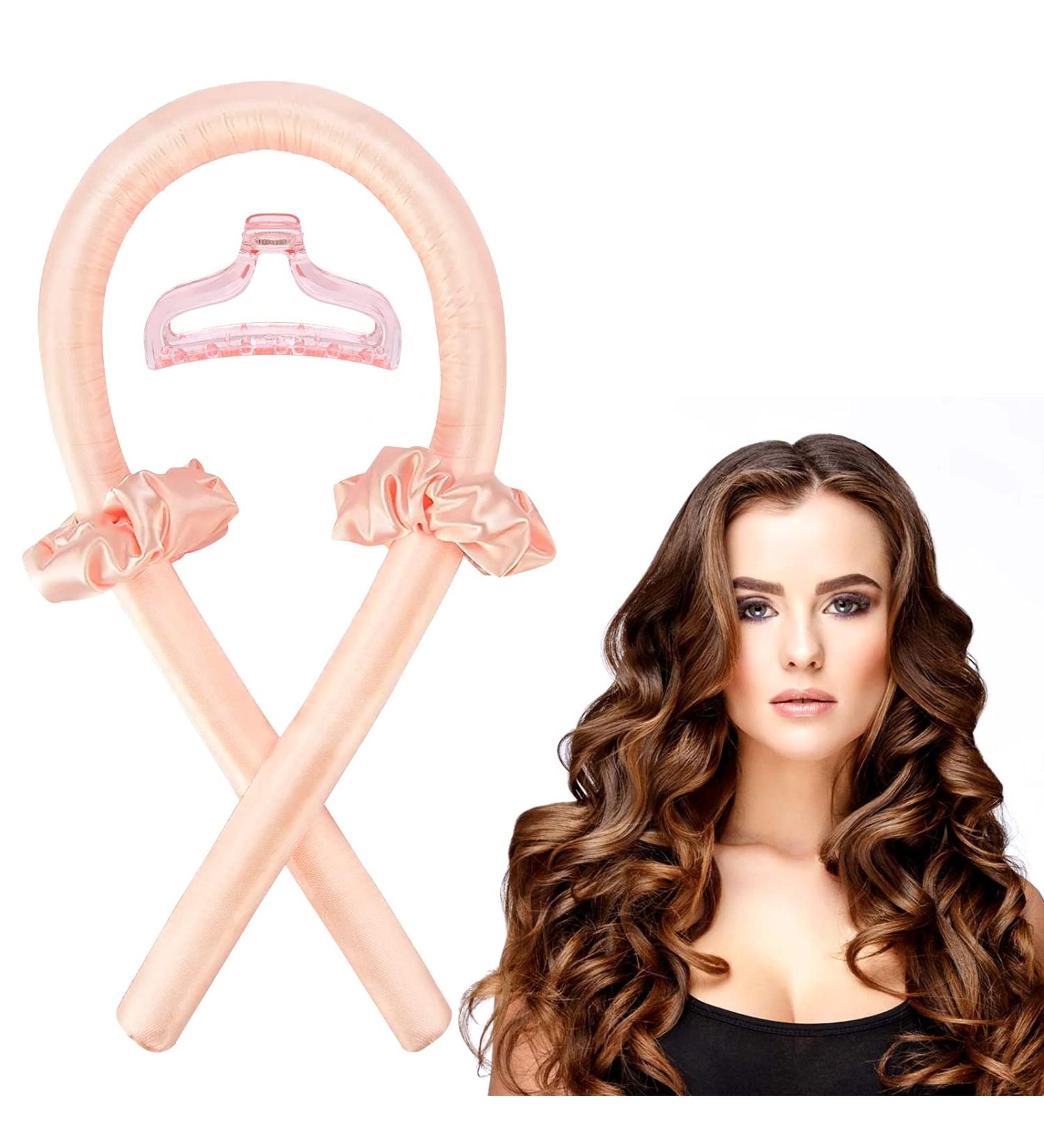 URAQT Heatless Curling Rod Headband Hair Curler for Long Hair - Soft Silk Ribbon Sleep Hair Rollers Wave Curls - DIY Styling Tools (Champagne Gold) - Buy Online on GoSupps.com