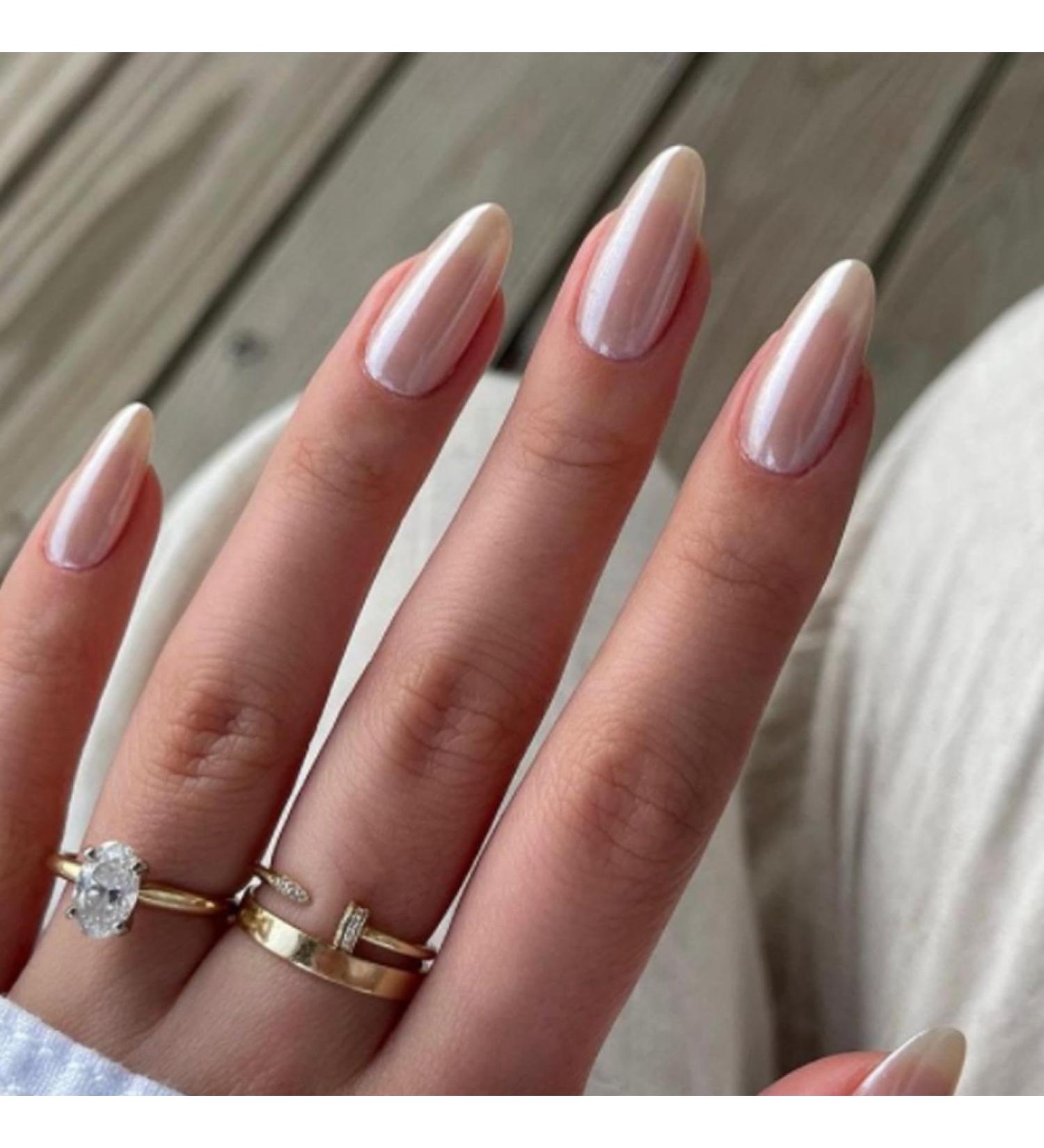 Pearlescent Manicur Wearable Nail Detachable Fake Nail Patch - Buy Online on GoSupps.com