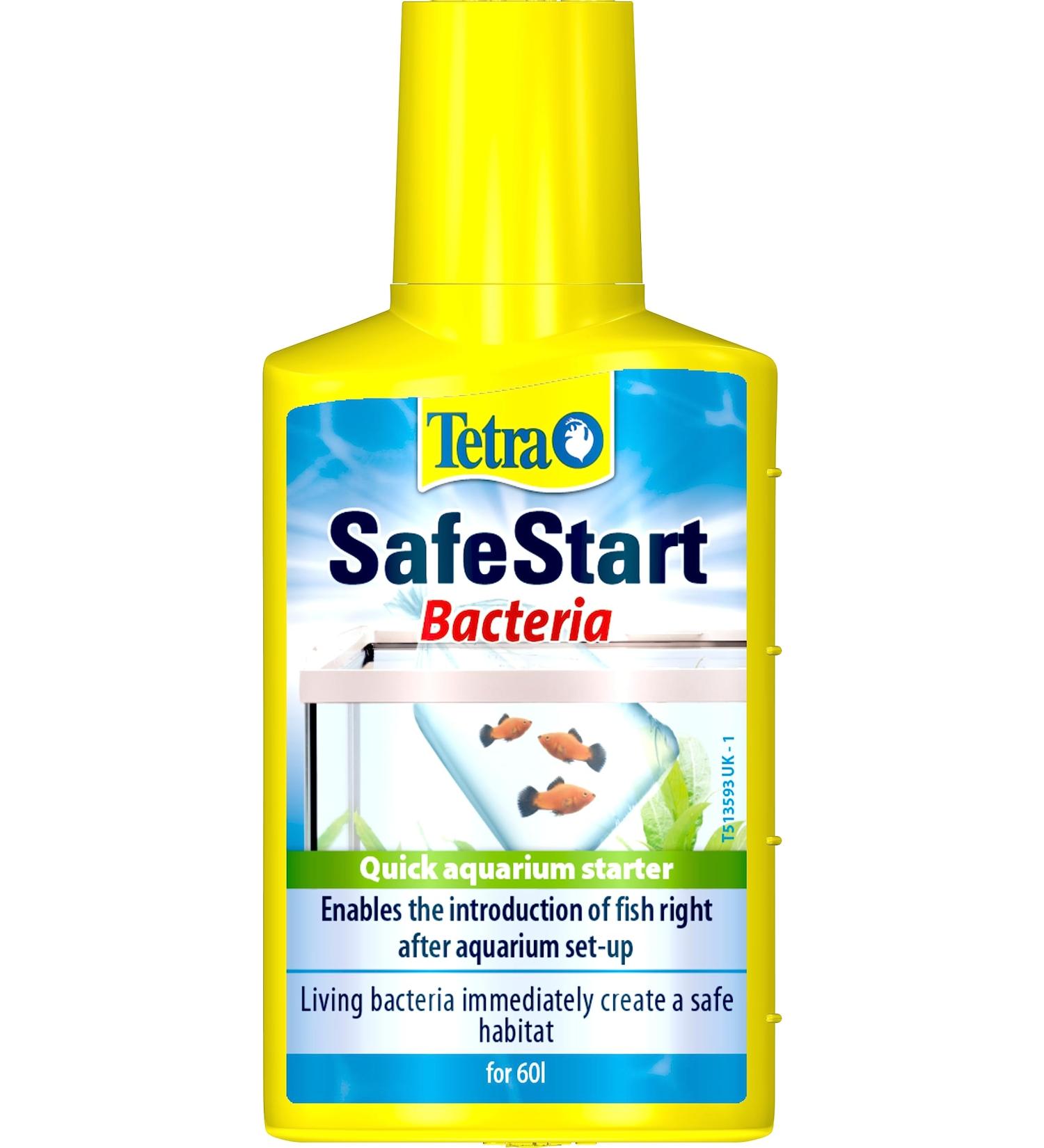 Tetra SafeStart Aquarium Starter - with live nitrifying bacteria allows the rapid introduction of fish in an aquarium 50 ml bottle. 50 ml (Pack of 1) Single - Buy Online on GoSupps.com