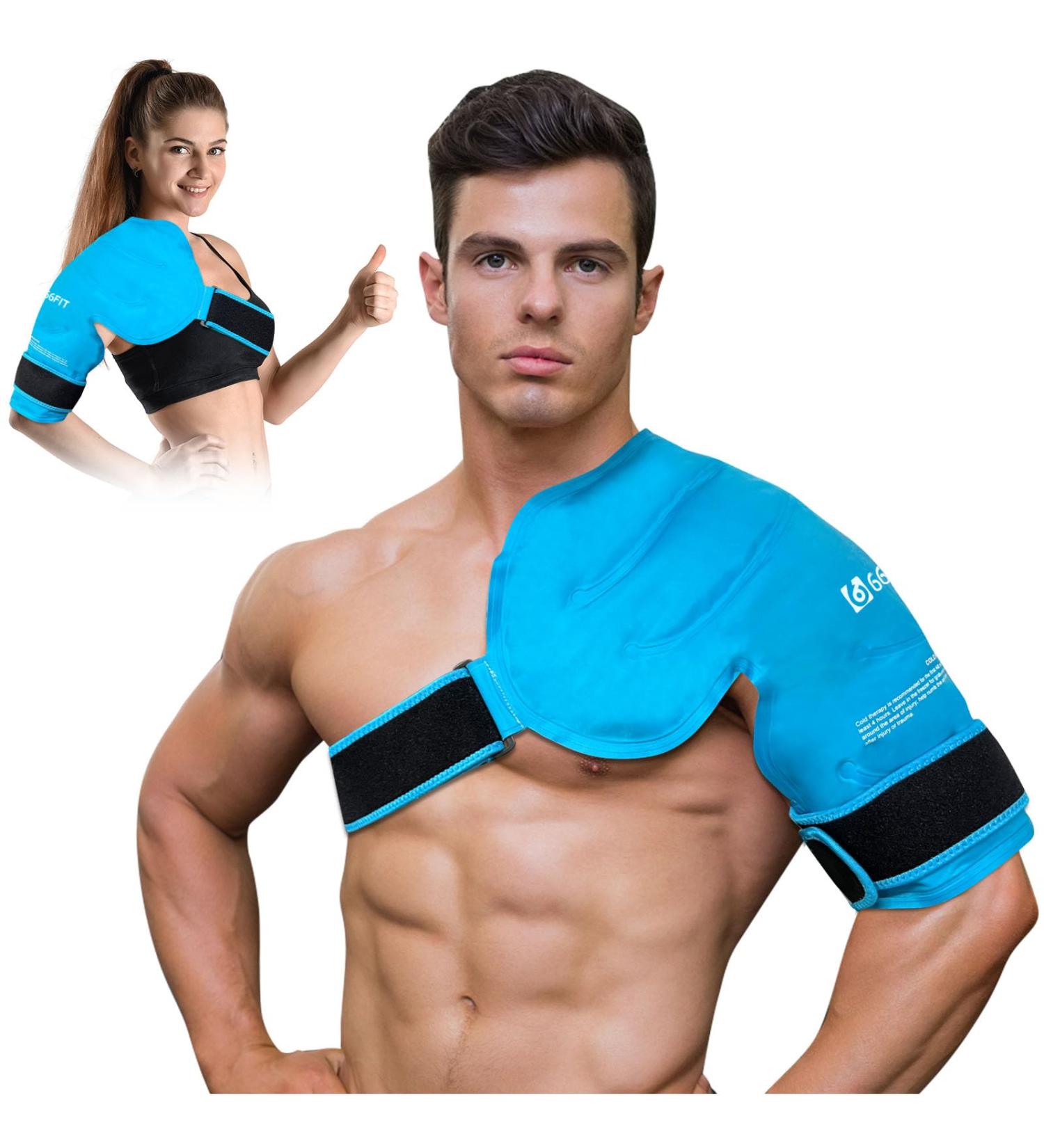 66FIT Shoulder Ice Pack - Hot/Cold Therapy Wrap for Pain Relief & Recovery - 17X16.5 - Buy Online on GoSupps.com