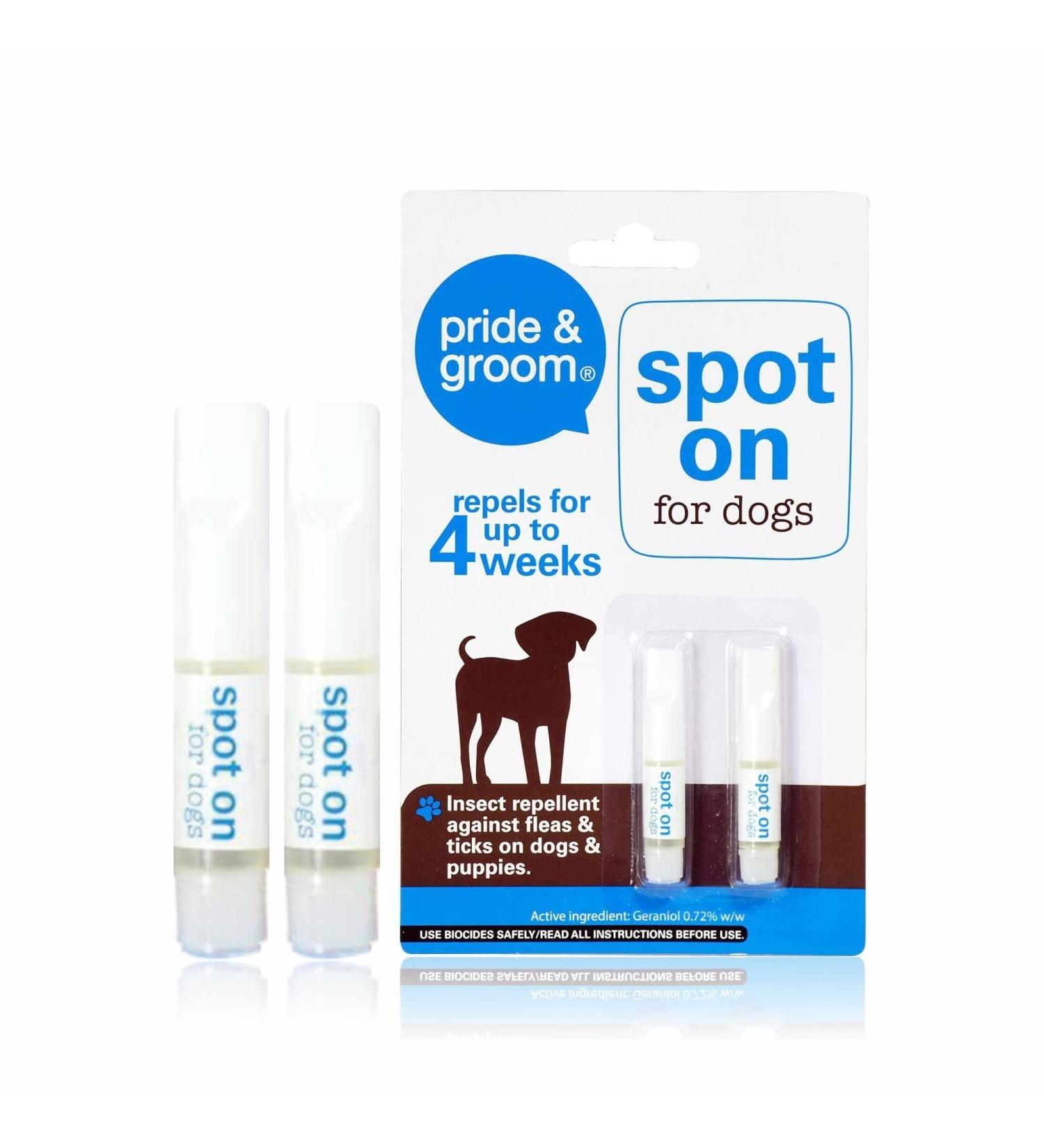 Spot On For Dogs Flea & Tick Repellent Pet Grooming Kit Repel For Up To 4 Weeks Insect Repellent Treatment For Kills Fleas Ticks Lice Dogs Puppies Supplies Pet Accessories White (Pack Of 2) - Buy Online on GoSupps.com