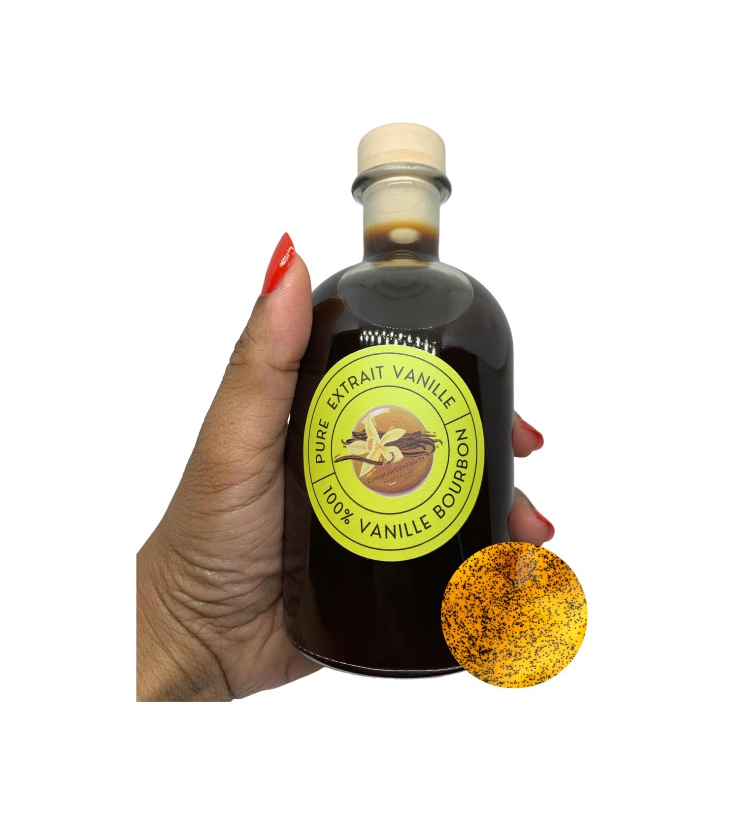 Natural Bourbon VANILLA EXTRACT (250 mL) Vanilla extract WITHOUT ALCOHOL / Cooking / Pastry (French Company) - Buy Online on GoSupps.com