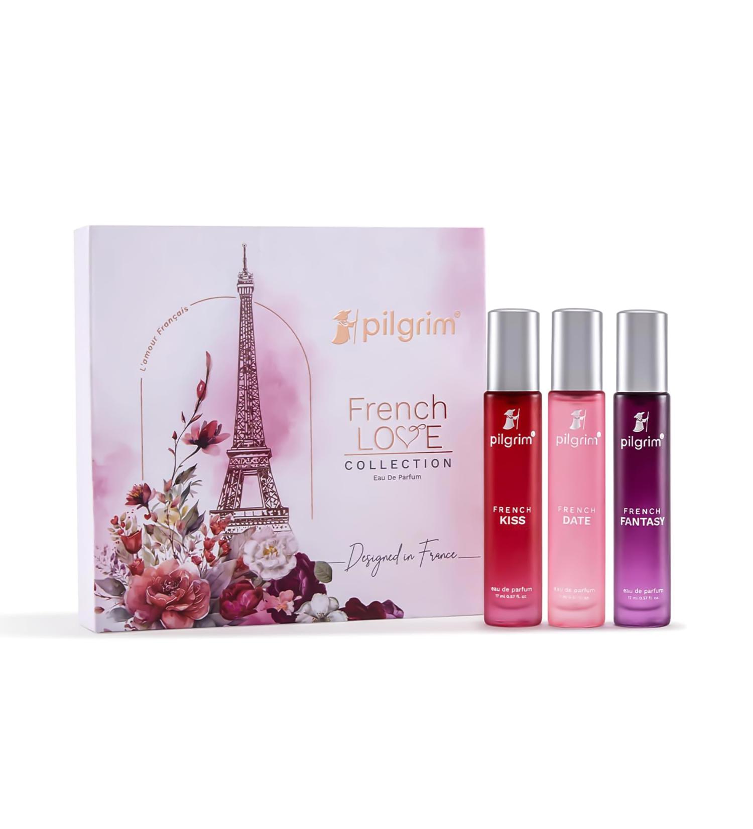 Pilgrim Women The French Love Perfume Gift Set 3 x 17 ml Floral Oriental Amber Fougere - Buy Online on GoSupps.com