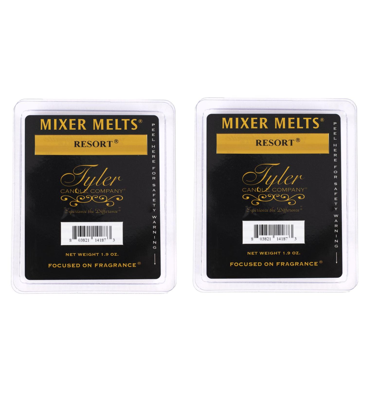 Tyler Candle Company Resort 1.9 Ounce Scented Mixer Wax Melt Cubes for Tart Burner Pack of 2
