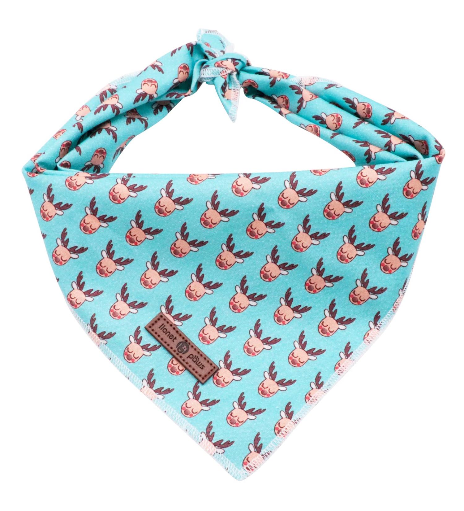Lionet Paws Christmas Dog Bandana | Festive Reindeer Headscarf for Small Medium & Large Dogs - Buy Online on GoSupps.com