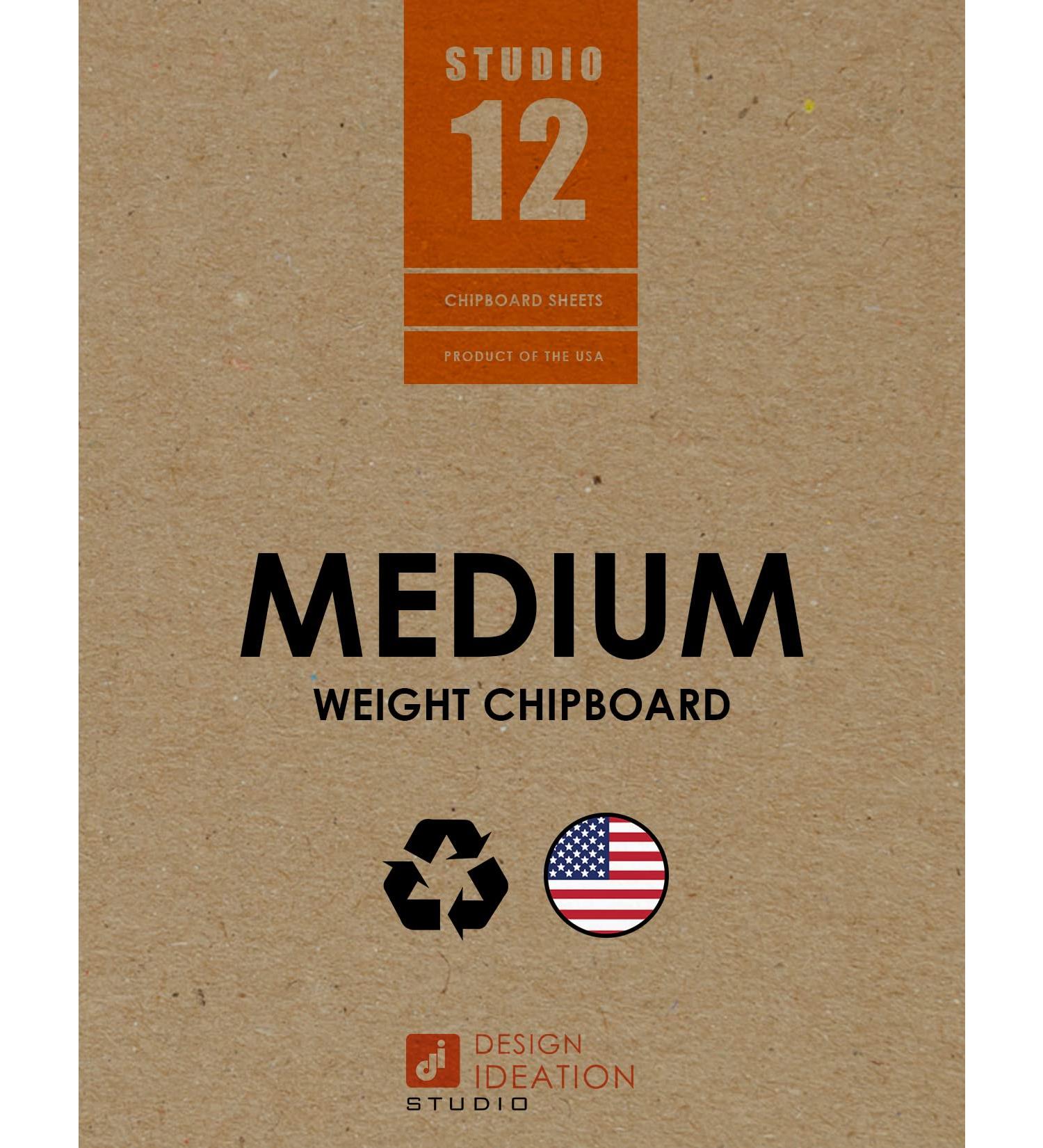 STUDIO 12 Chipboard Sheets - Medium Weight Natural Kraft Brown - Ideal for Model Building, Scrapbooking, Creative Projects - 8 Sheets (9 x 12) - Buy Online on GoSupps.com