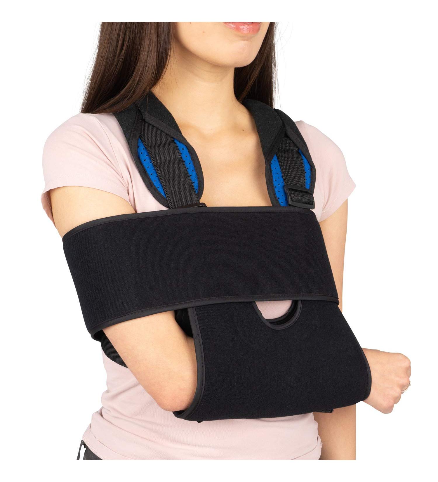 Buy Arm Sling Brace Shoulder Immobilizer (Black) - Large | International Shipping Available - Buy Online on GoSupps.com