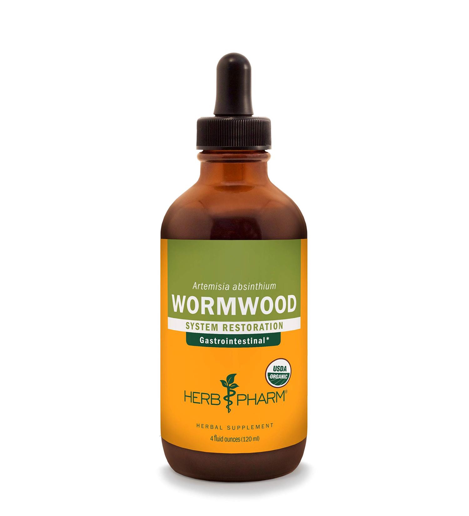 Herb Pharm Organic Wormwood Liquid Extract - 4oz | Digestive Support Supplement - Buy Online on GoSupps.com