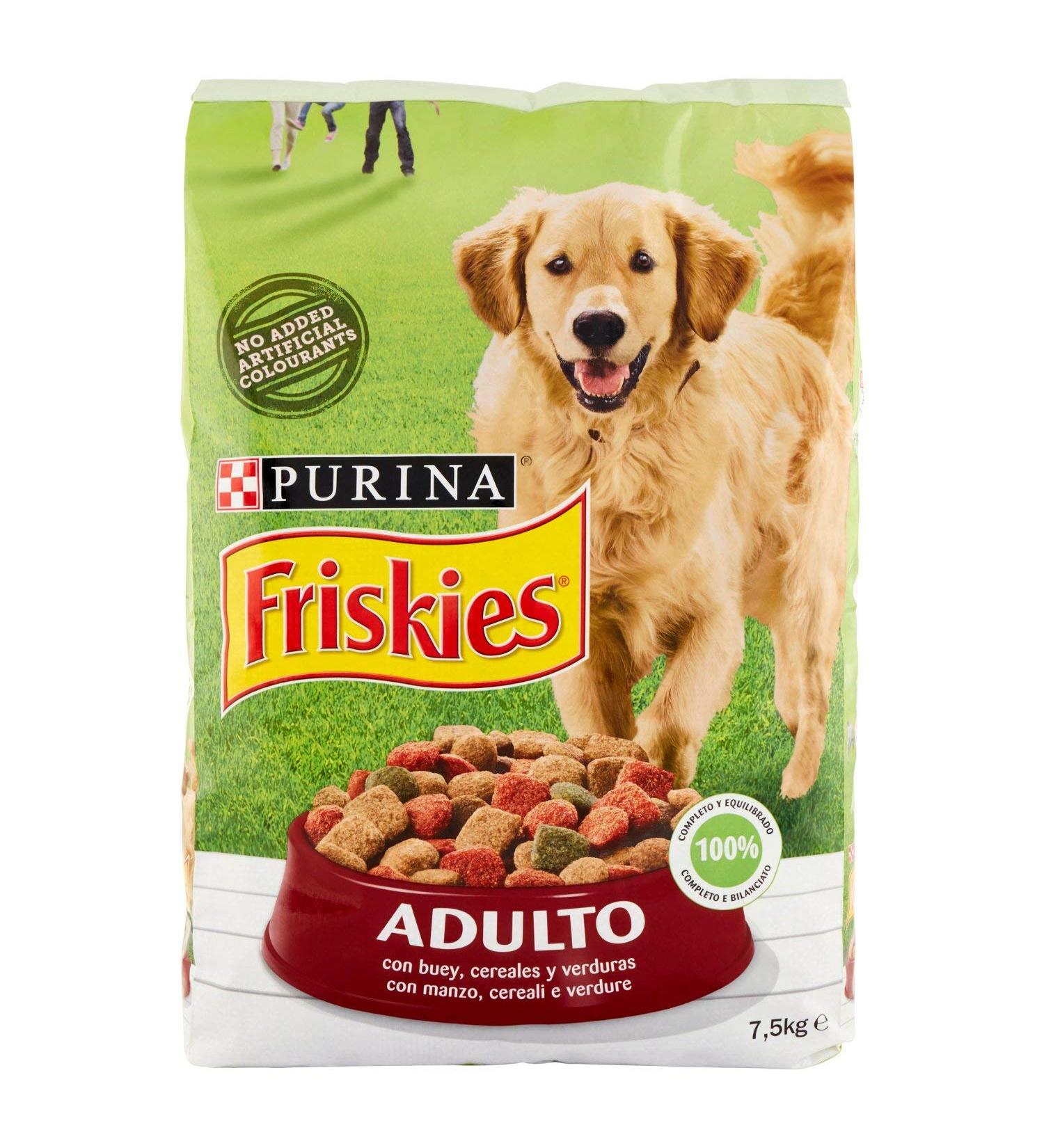 PURINA FRISKIES Adult Dog Food with Beef Cereals and Added Vegetables 7.5 kg - Buy Online on GoSupps.com