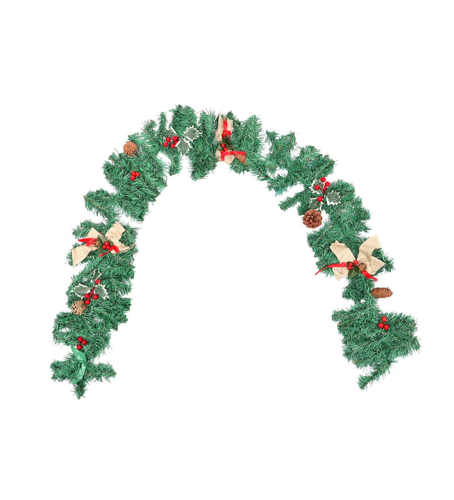 HOMSFOU Christmas Cane Xmas Tree Garland Decor Christmas Red Berry Garland Artificial Christmas Garland Christmas Hanging Rattan Garland Holiday Berry Wreath Pvc Ornament Wedding White - Buy Online on GoSupps.com
