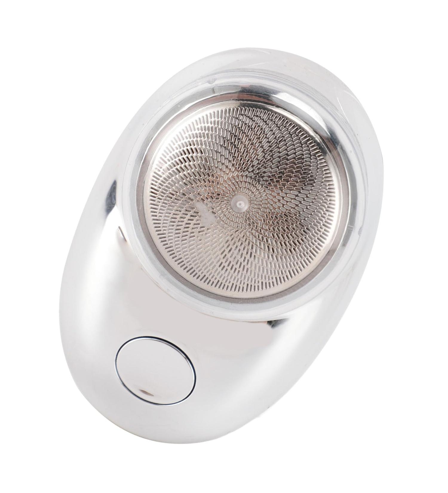 Haofy Portable Electric Beard Clipper - Powerful Trimming Tool with Stainless Steel Cutter Head for Travel | Electroplate Silver - Buy Online on GoSupps.com