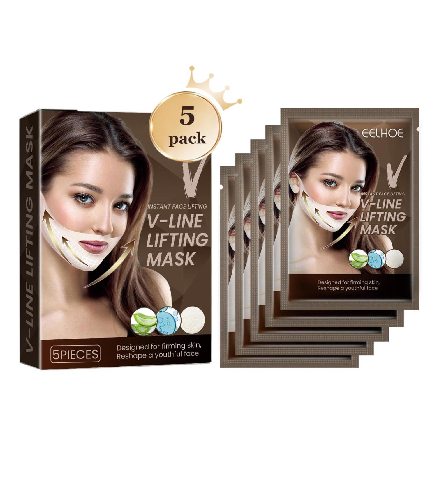 Face Lift Tape Face Mask V-Line Double Chin Reducer Firming Anti-Wrinkle Mask Hydrogel Collagen Mask With Aloe V Lifting Chin Strap for Double Chin Chin Lift Mask Face Tightening Face Slimming - Buy Online on GoSupps.com