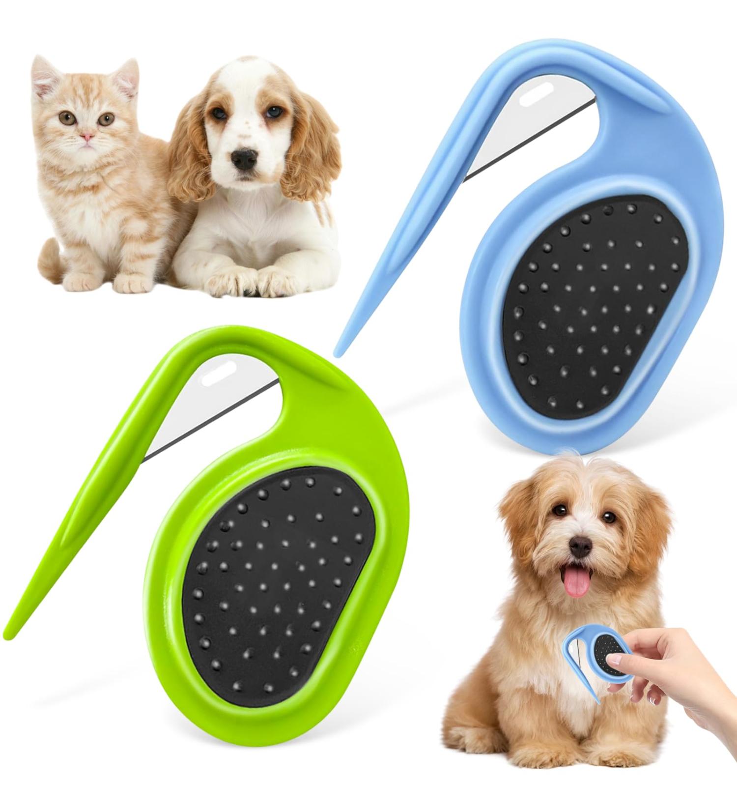 2 Pieces Pet Knotting Comb Set for Cats & Dogs | Knot Remover De-Shedding Tool Hair Removal Comb - Buy Online on GoSupps.com