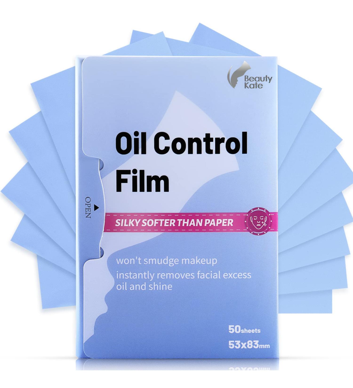 Oil Blotting Sheets for Face - 10% Larger Size - Makeup Friendly - 50 Purple Film Sheets - Buy Online on GoSupps.com