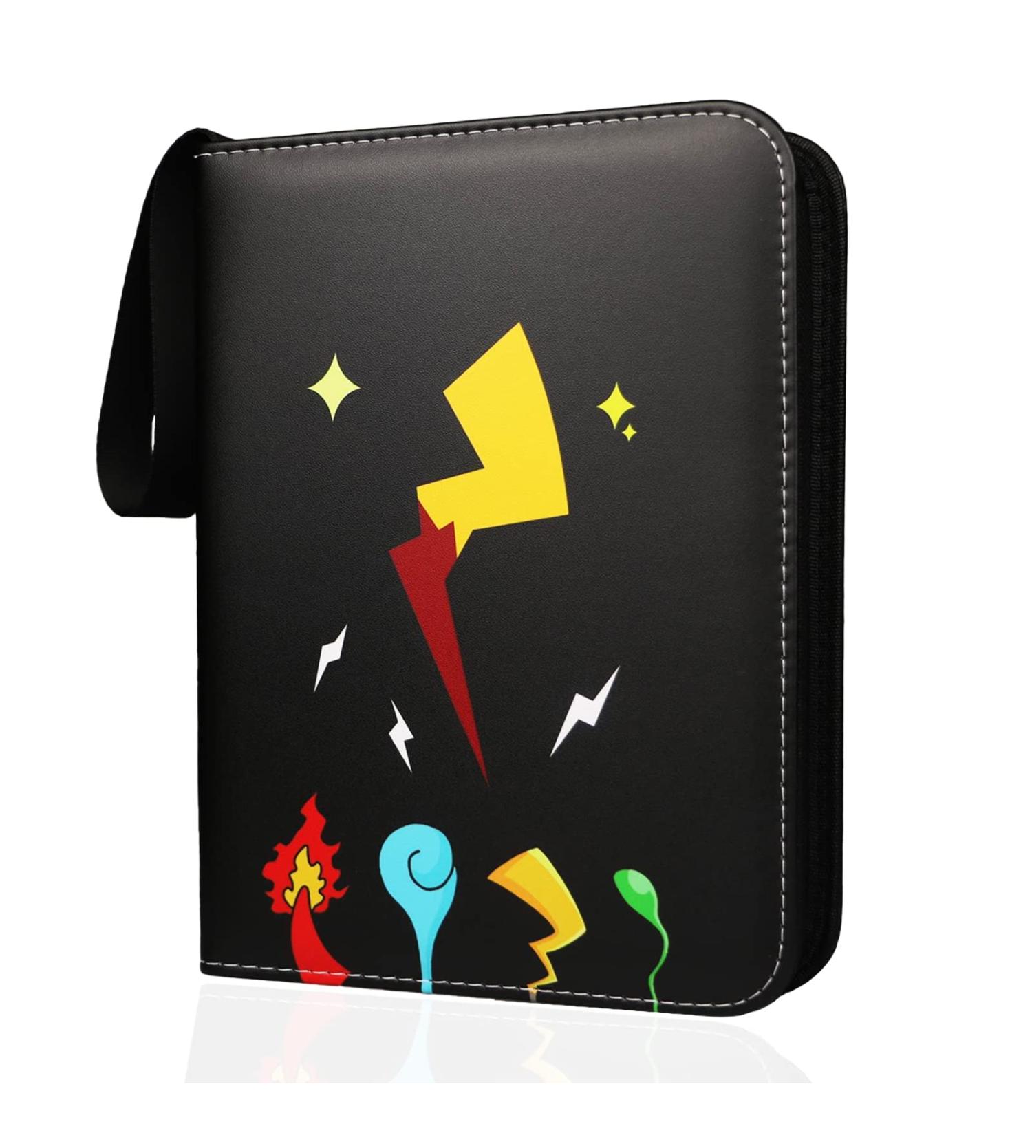 Anyando Pokemon Card Binder with Sleeves - Holds Up to 440 Cards - 55 4-Pocket Pages - Zipper Carrying Case - Lighting Ball Cover - Buy Online on GoSupps.com