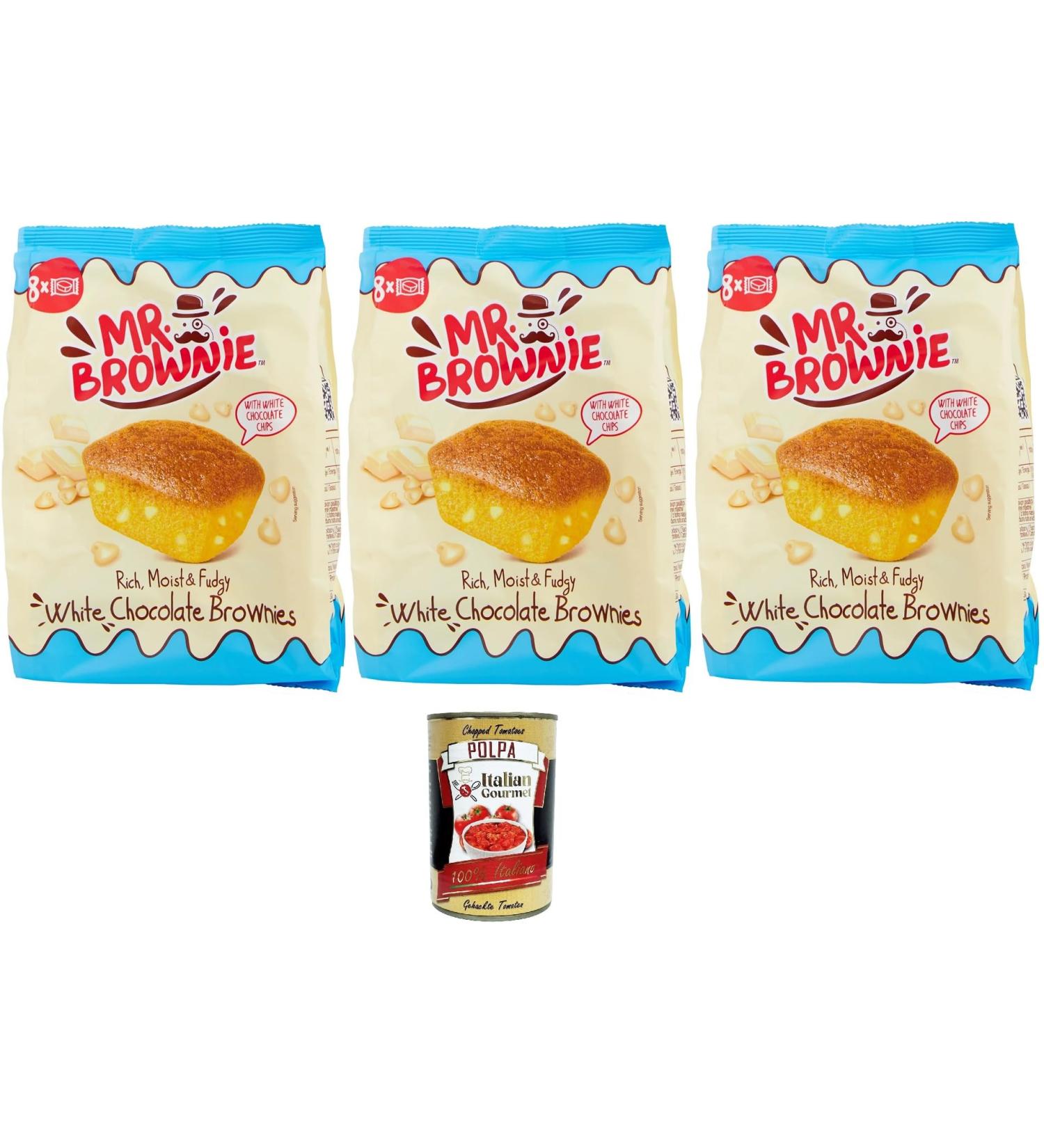  Italian Gourmet E.R. Mr.Brownie White Chocolate Brownies 200g + Italian Gourmet Polpa 400g (Pack of 3) - Buy Online on GoSupps.com