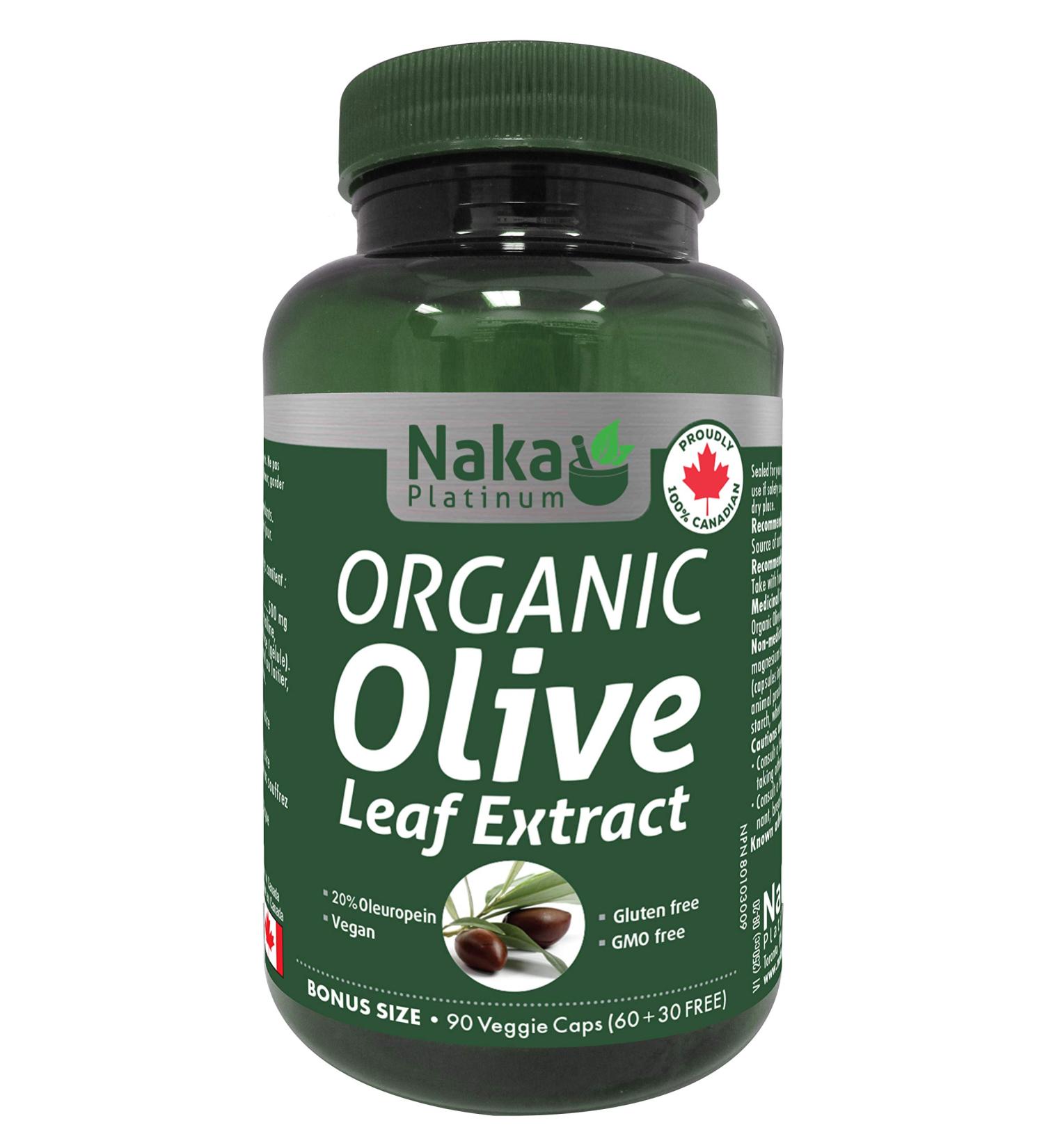 Naka Platinum Organic Olive Leaf Extract 20% Oleuropein - 90 Veggie Caps (60+30 FREE) - Buy Online on GoSupps.com