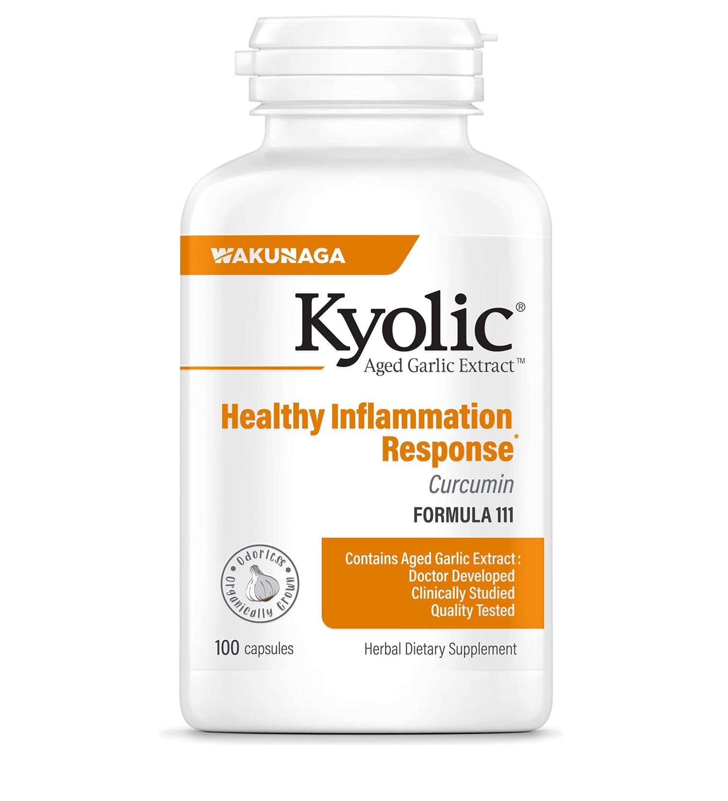 Kyolic Aged Garlic Extract Formula 111 Healthy Inflammation Response* Curcumin 100 Capsules 100 Count (Pack of 1) - Buy Online on GoSupps.com