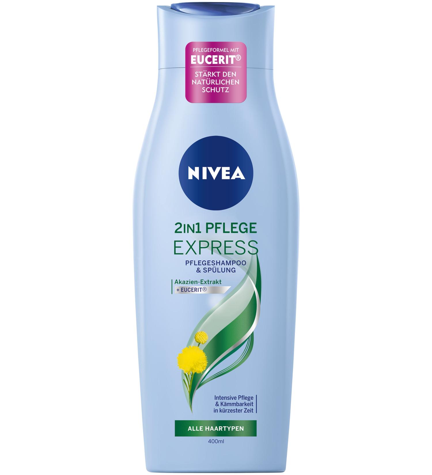 NIVEA Hair Care Shampoo and Conditioner in One 400 ml Bottle 2in1 Care Express Pack of 3 3 x 400 ml