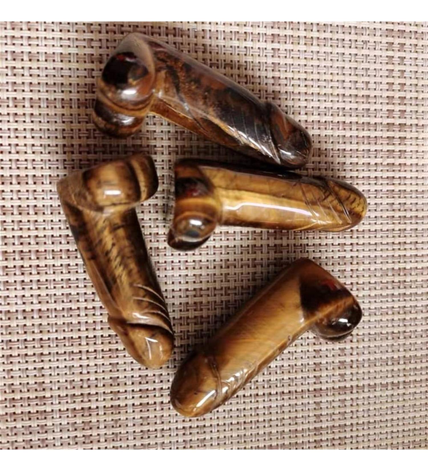 Hand-Carved Men's Natural Quartz Stones - Unique Plum Gift 2 Inch Size - Buy Online on GoSupps.com